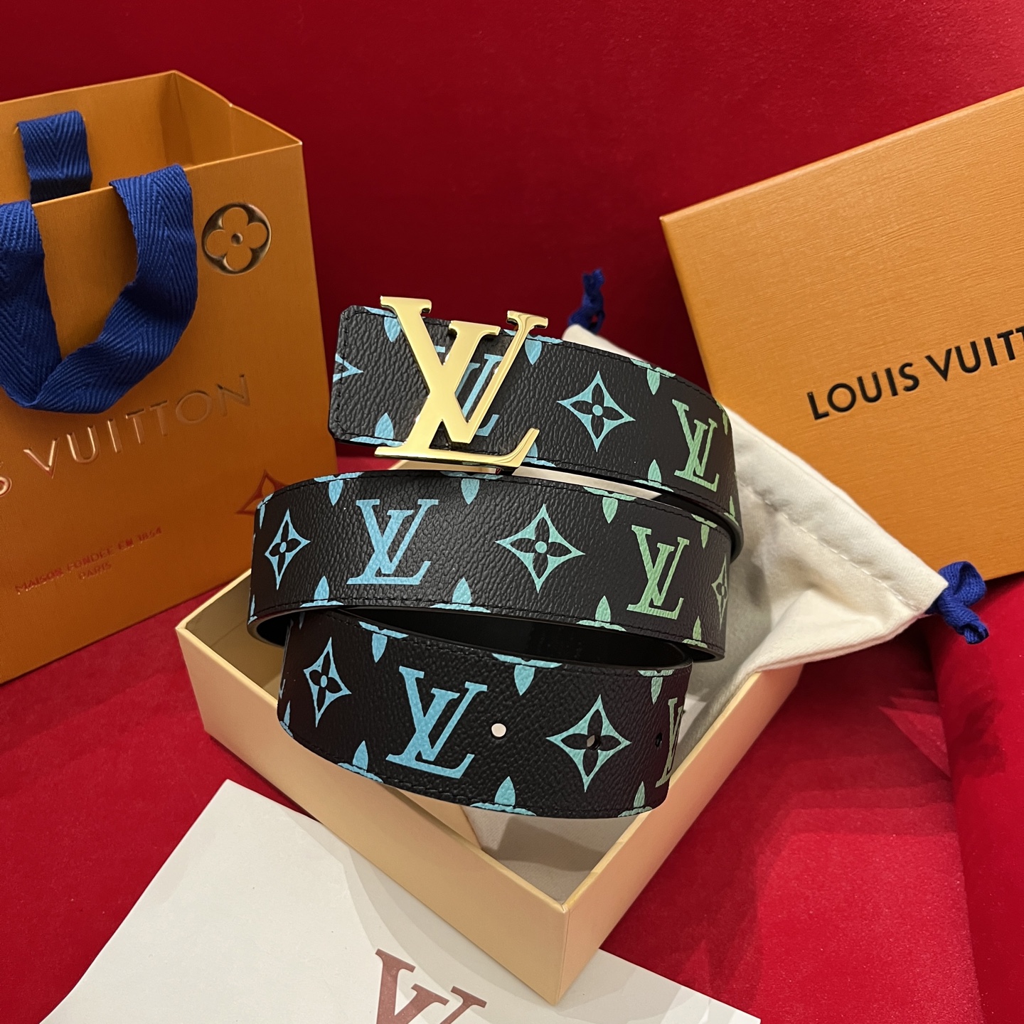 Louis Vuitt*n Men Belt-4CM