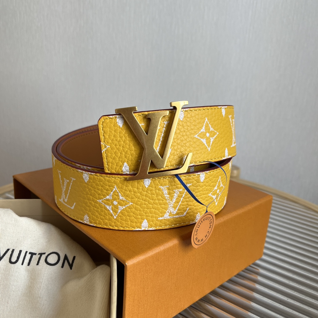 Louis Vuitt*n Men Belt-4CM