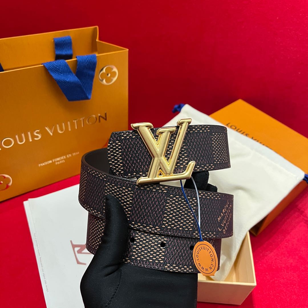 Louis Vuitt*n Men Belt-4CM