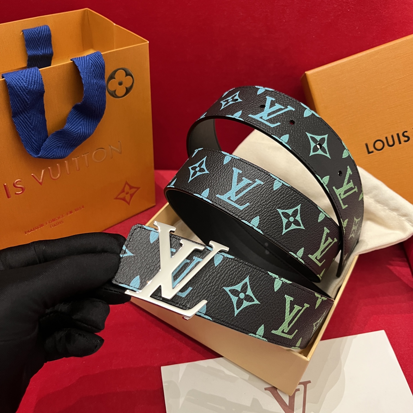 Louis Vuitt*n Men Belt-4CM