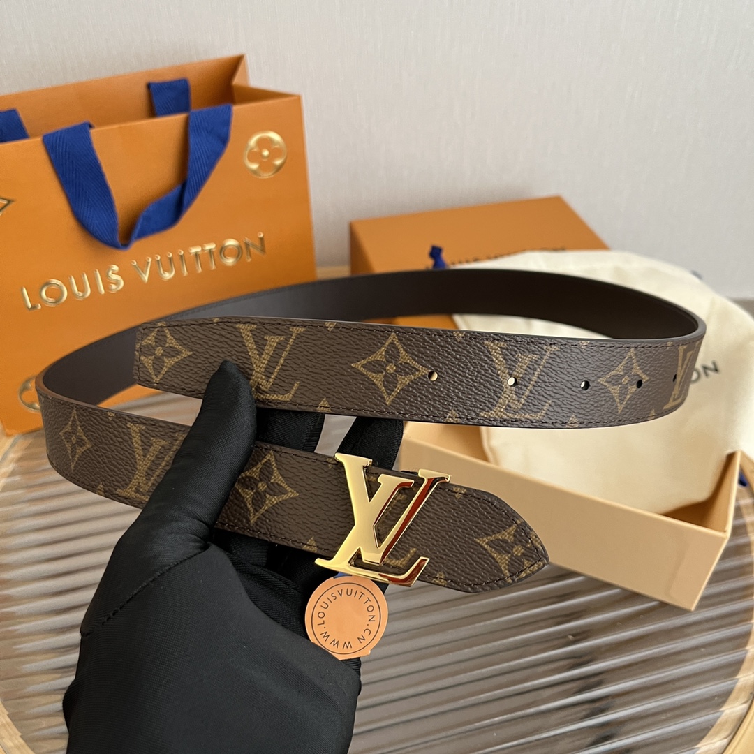 Louis Vuitt*n Women Belt-3CM