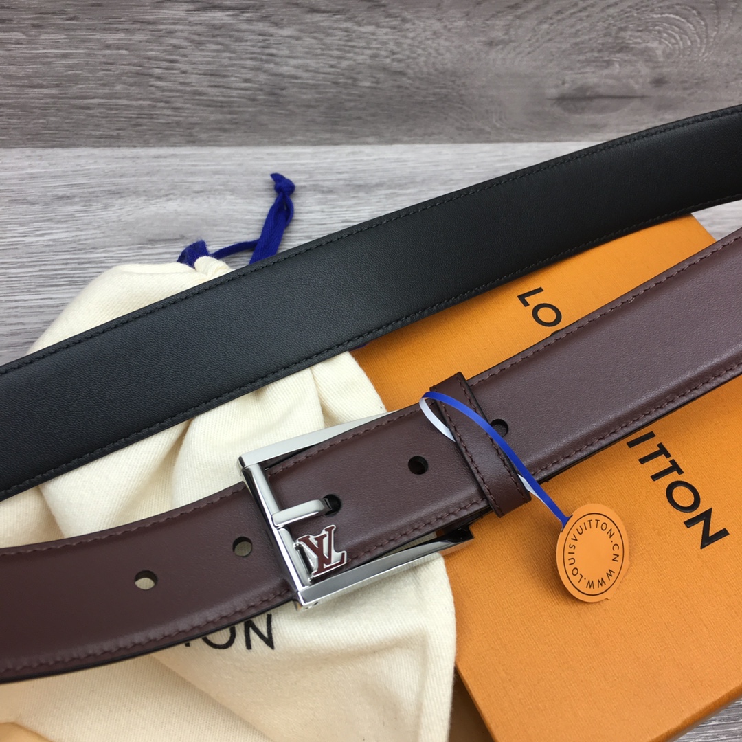 Louis Vuitt*n Men Belt-3.5CM
