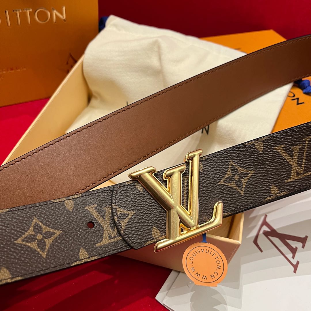 Louis Vuitt*n Men Belt-4CM
