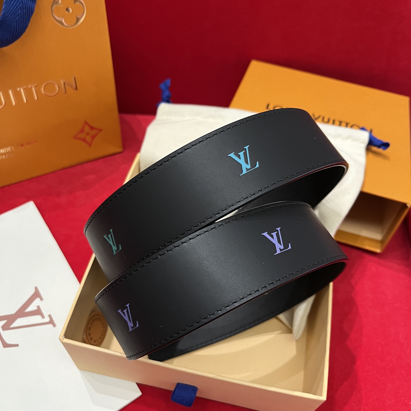 Louis Vuitt*n Men Belt-4CM