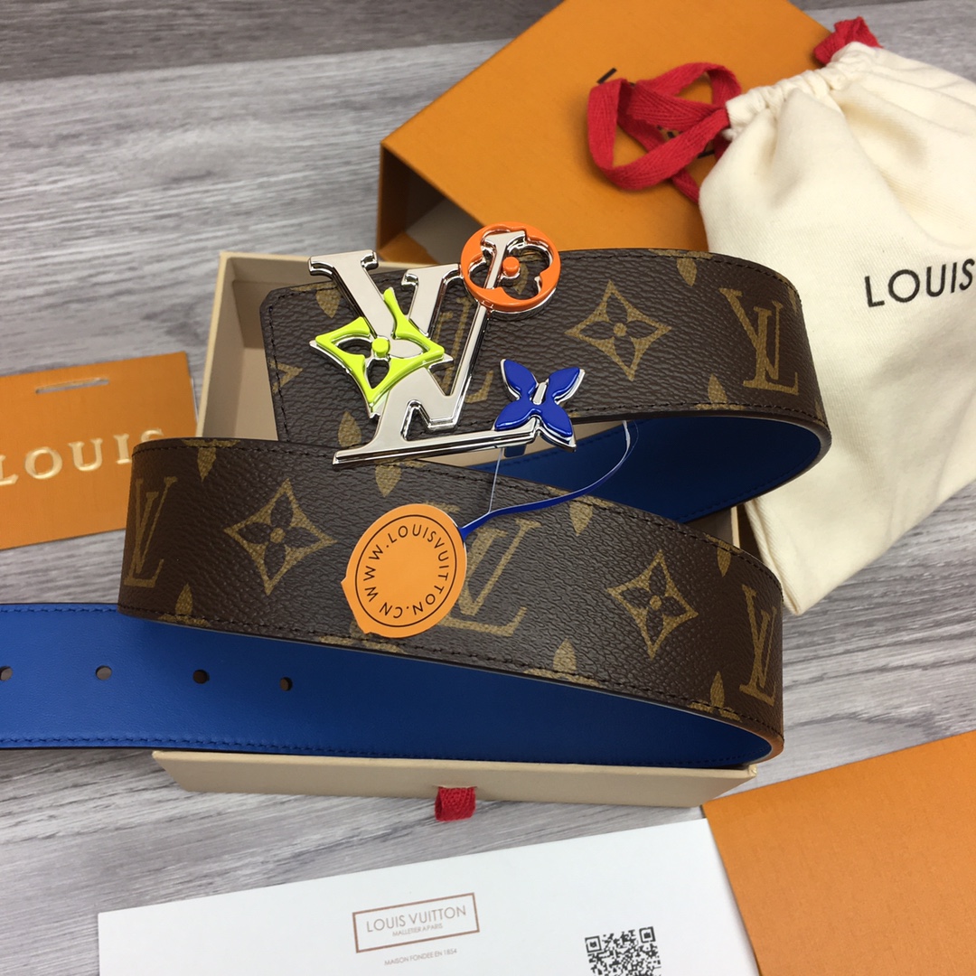 Louis Vuitt*n Men Belt-4CM