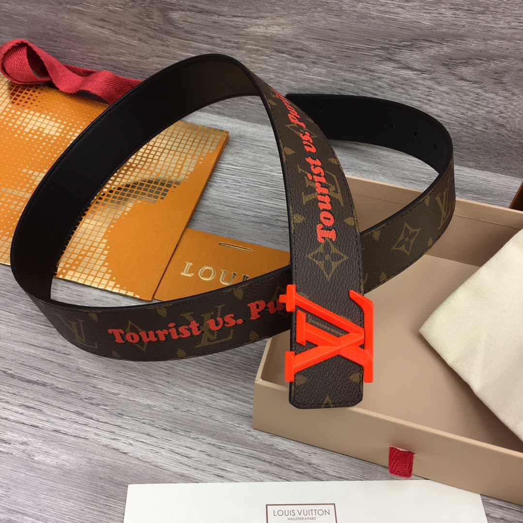 Louis Vuitt*n Men Belt-4CM