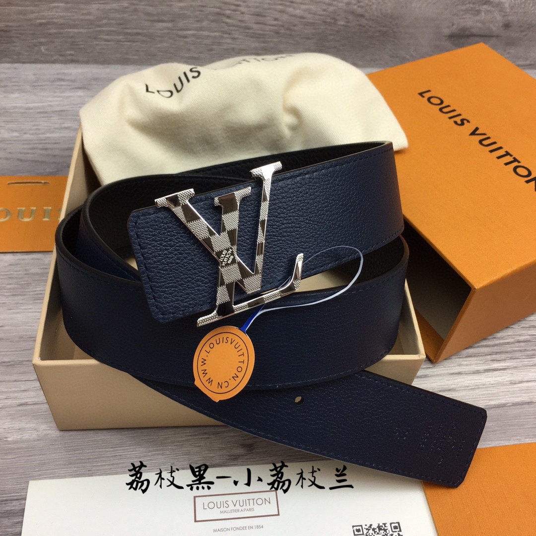 Louis Vuitt*n Men Belt-4CM