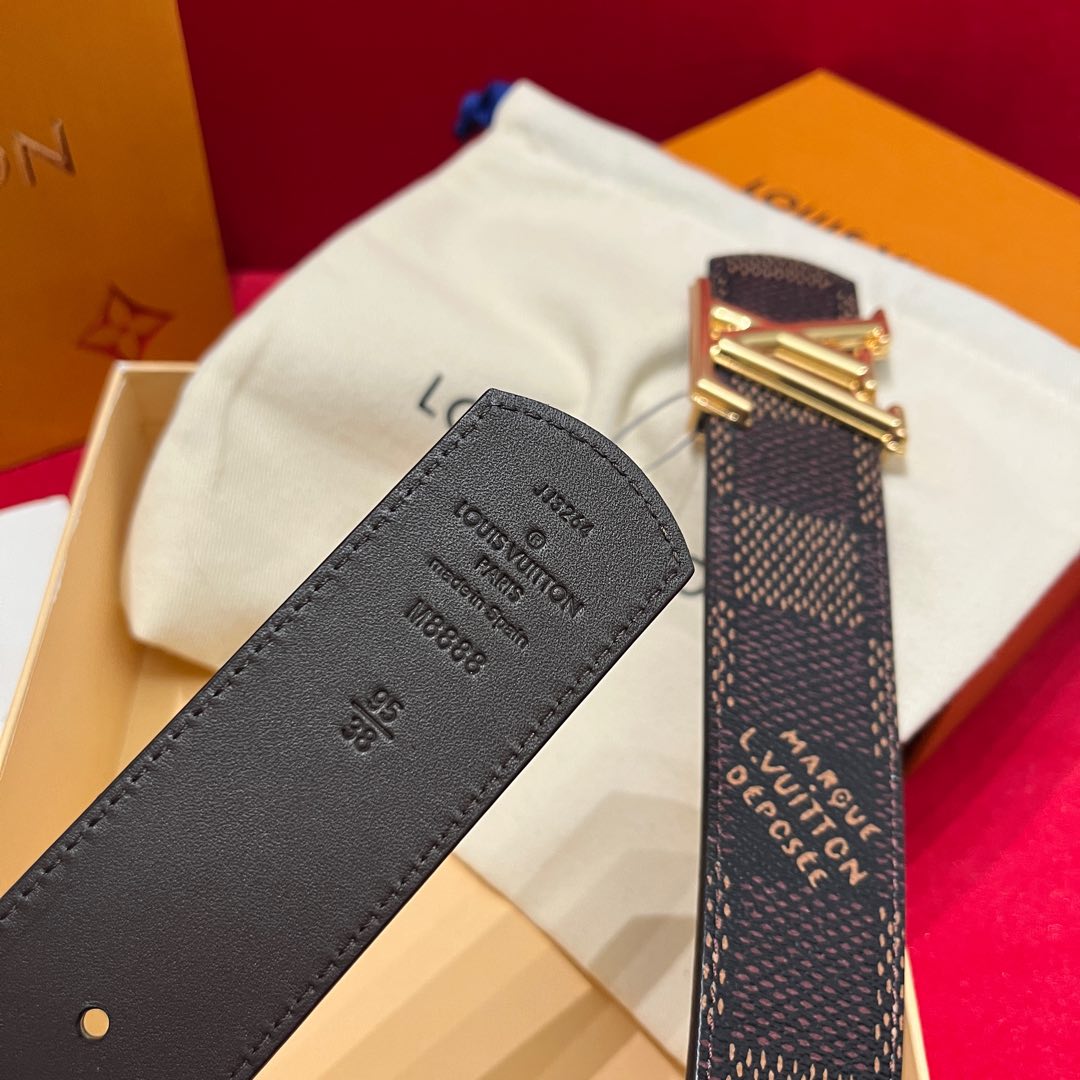 Louis Vuitt*n Men Belt-4CM