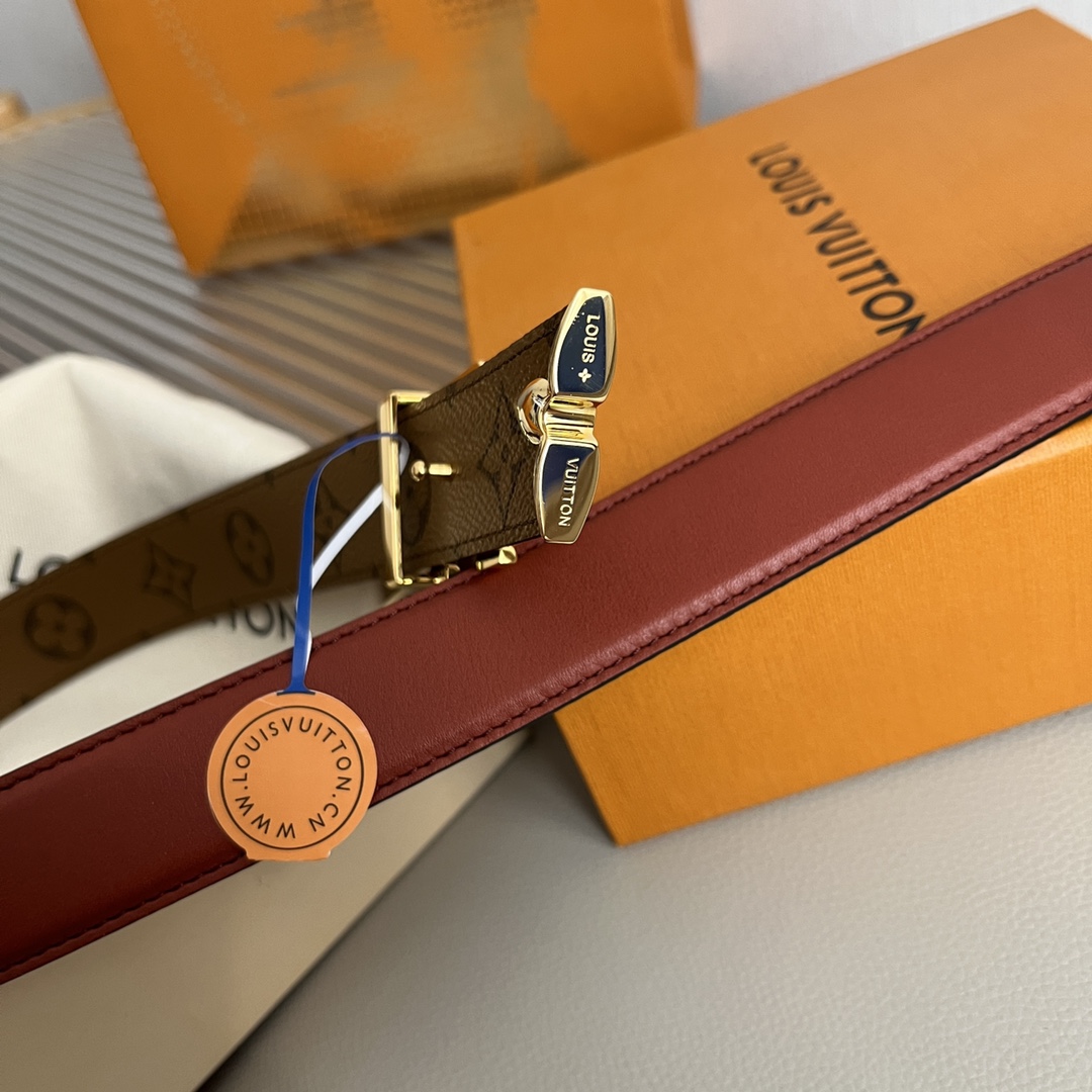 Louis Vuitt*n Women Belt-3CM