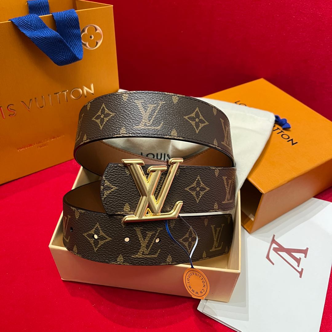 Louis Vuitt*n Men Belt-4CM