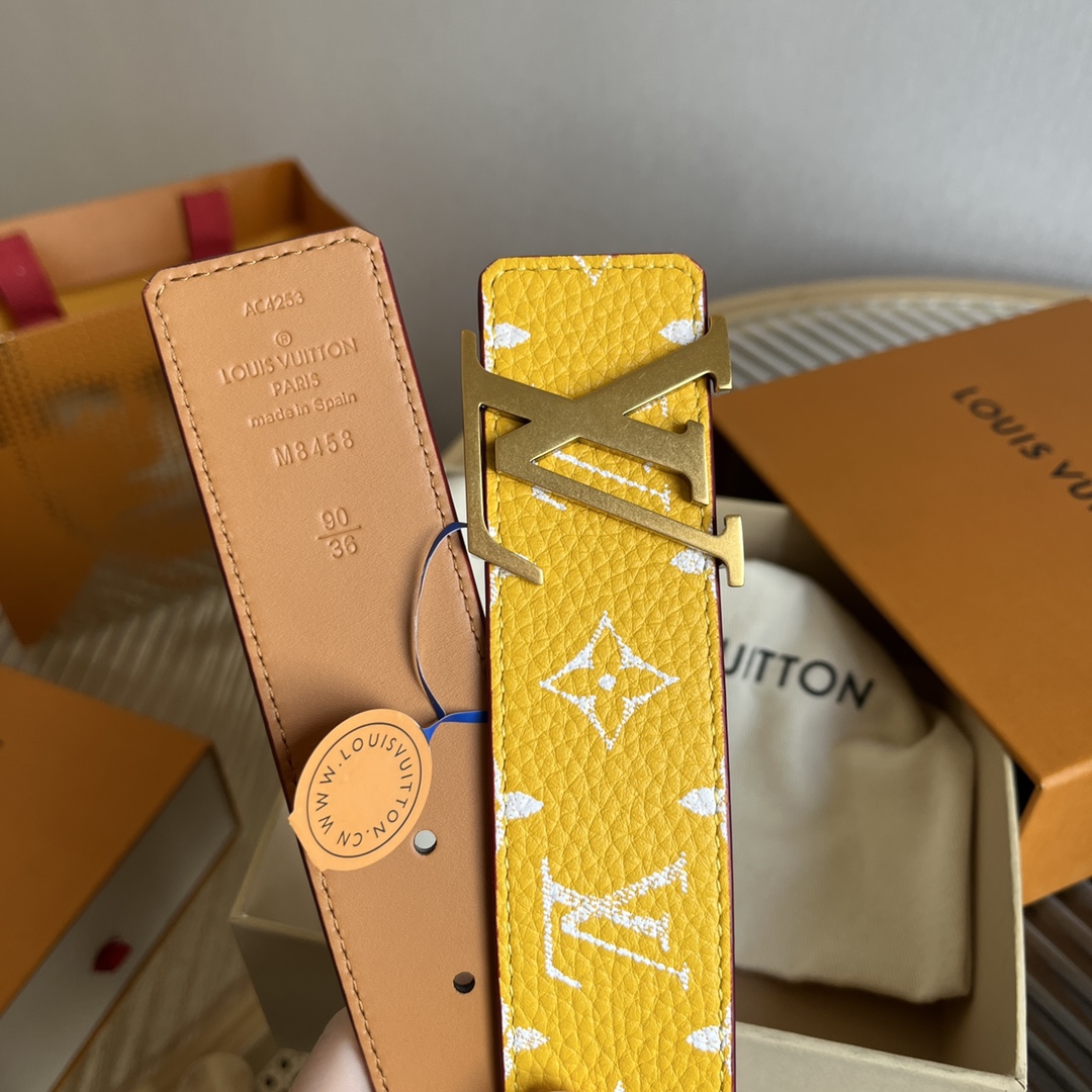 Louis Vuitt*n Men Belt-4CM