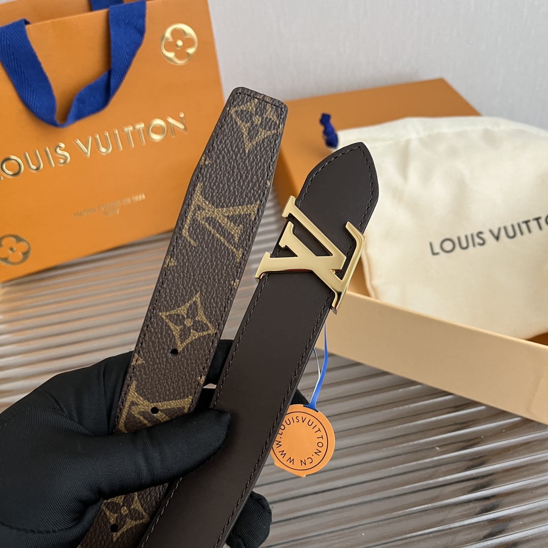 Louis Vuitt*n Women Belt-3CM