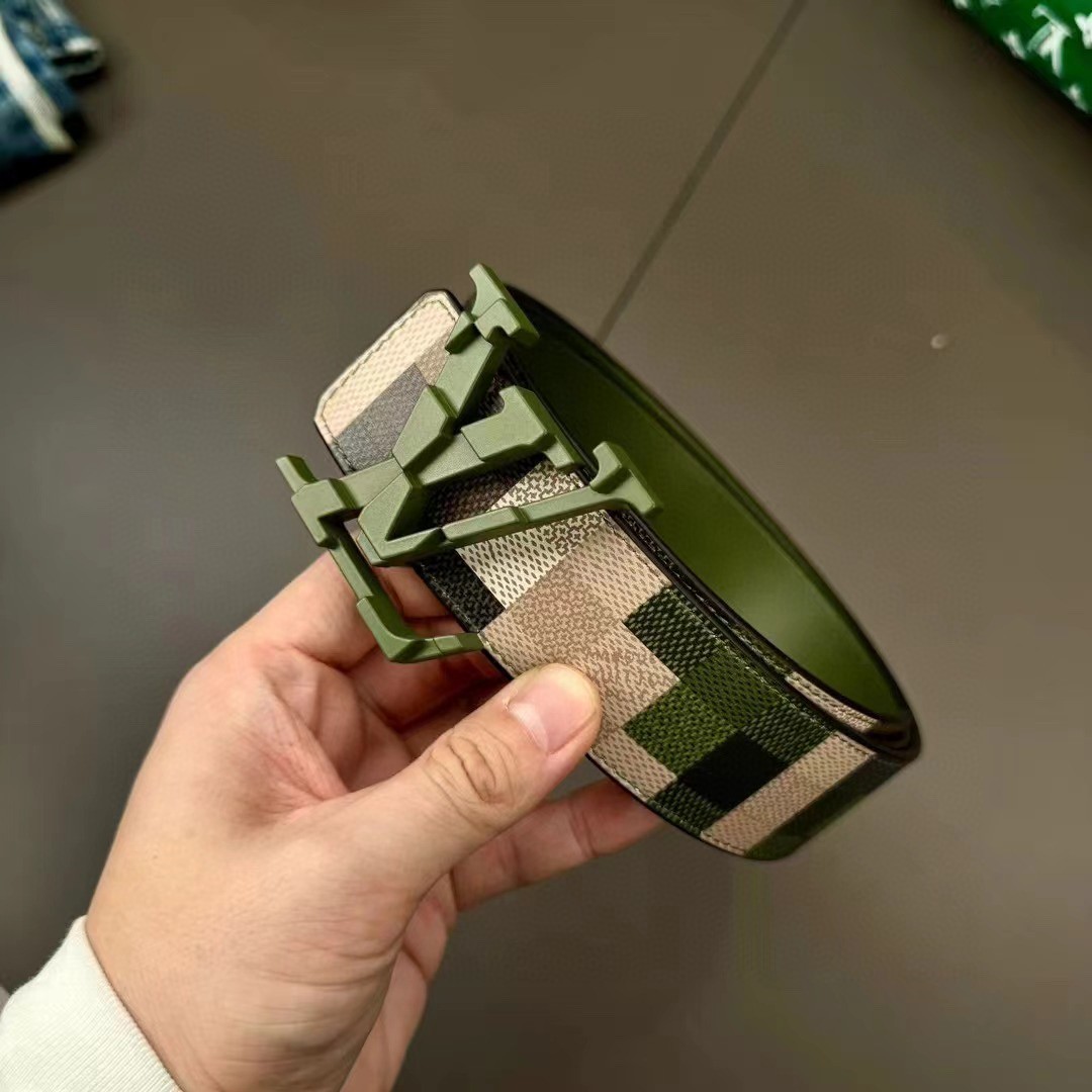 Louis Vuitt*n Men Belt-4CM