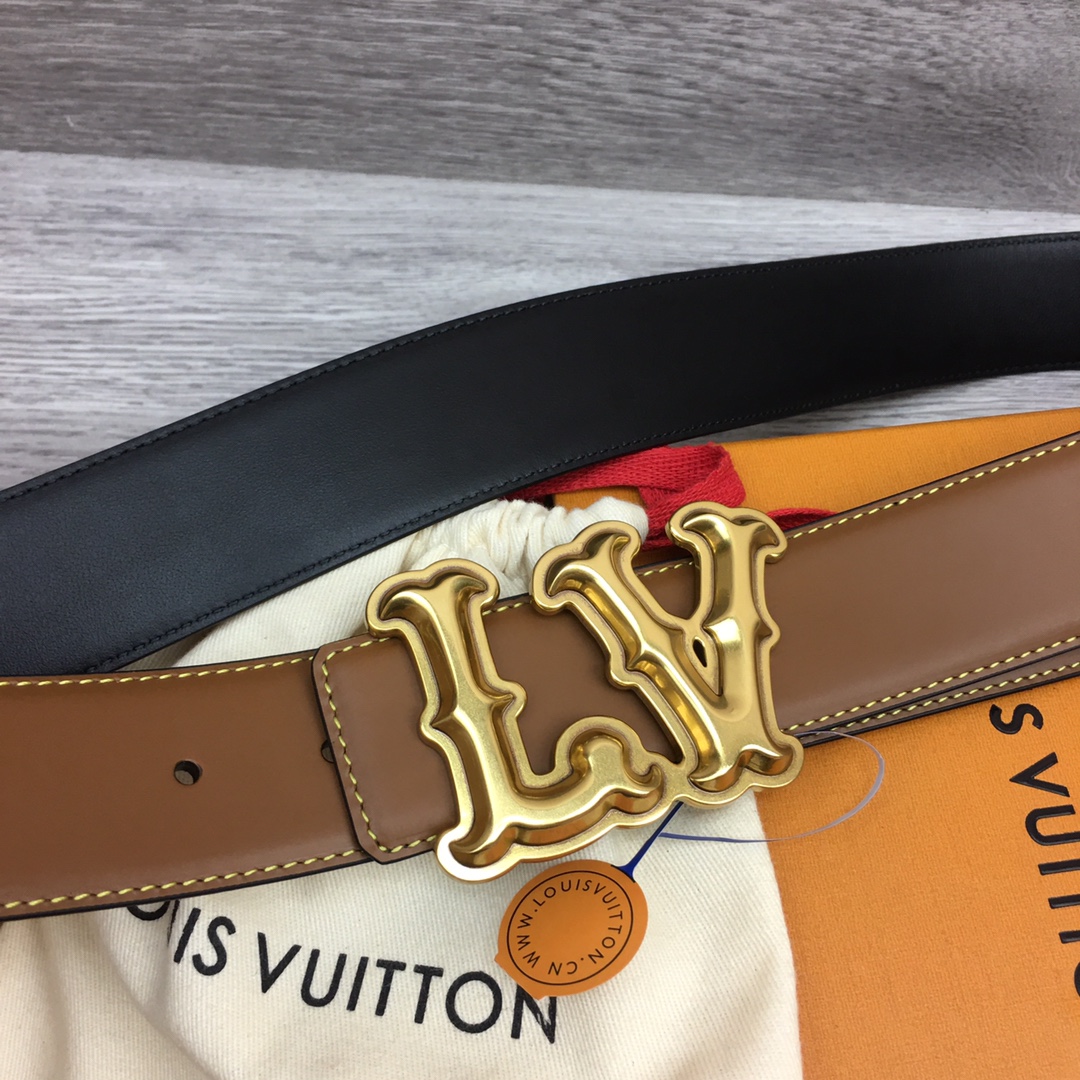 Louis Vuitt*n Men Belt-4CM
