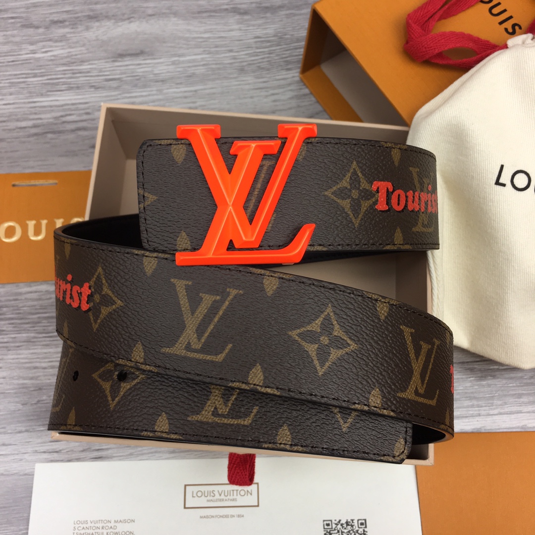 Louis Vuitt*n Men Belt-4CM