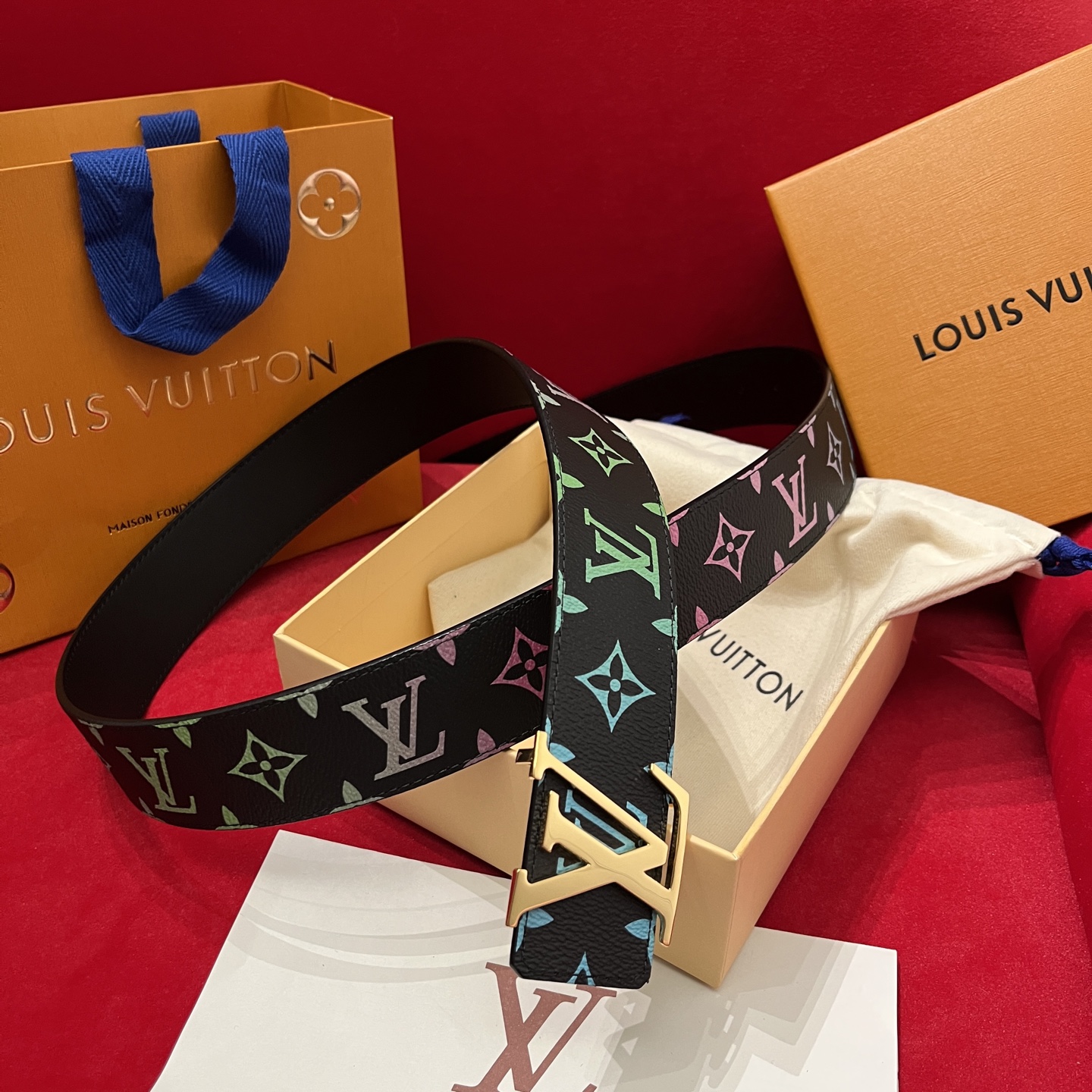 Louis Vuitt*n Men Belt-4CM