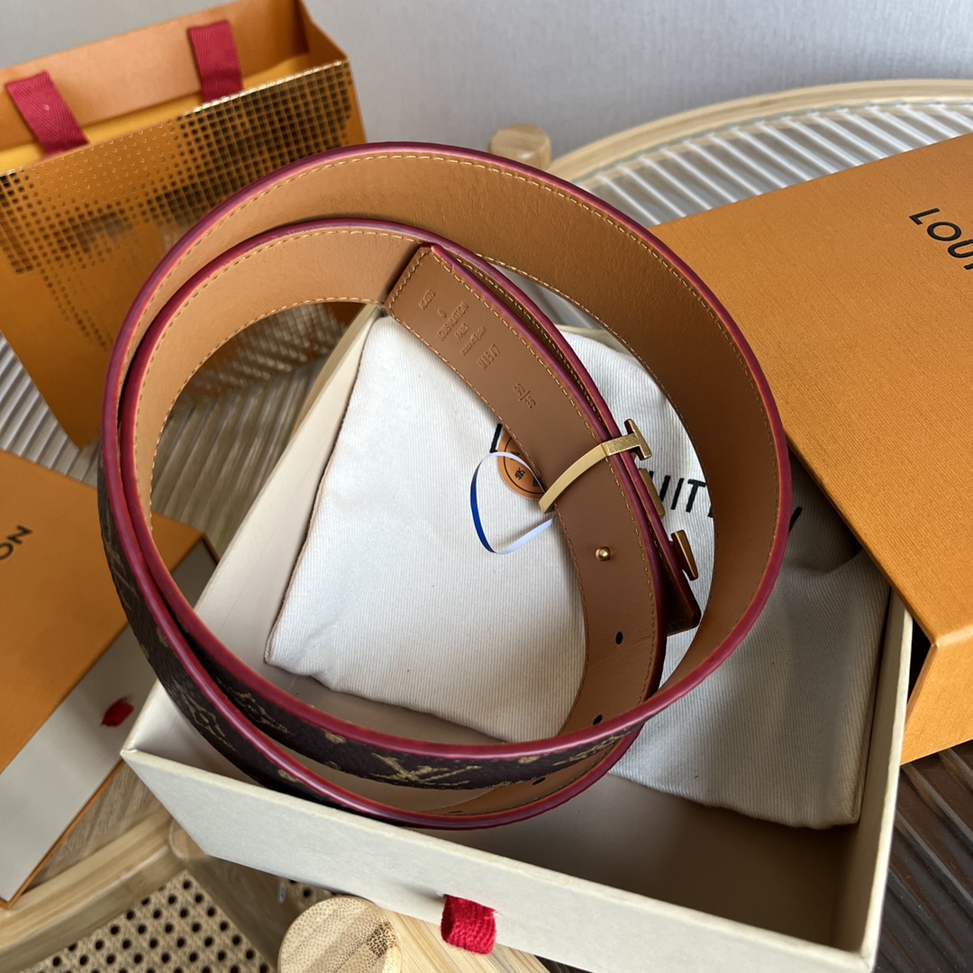 Louis Vuitt*n Men Belt-4CM