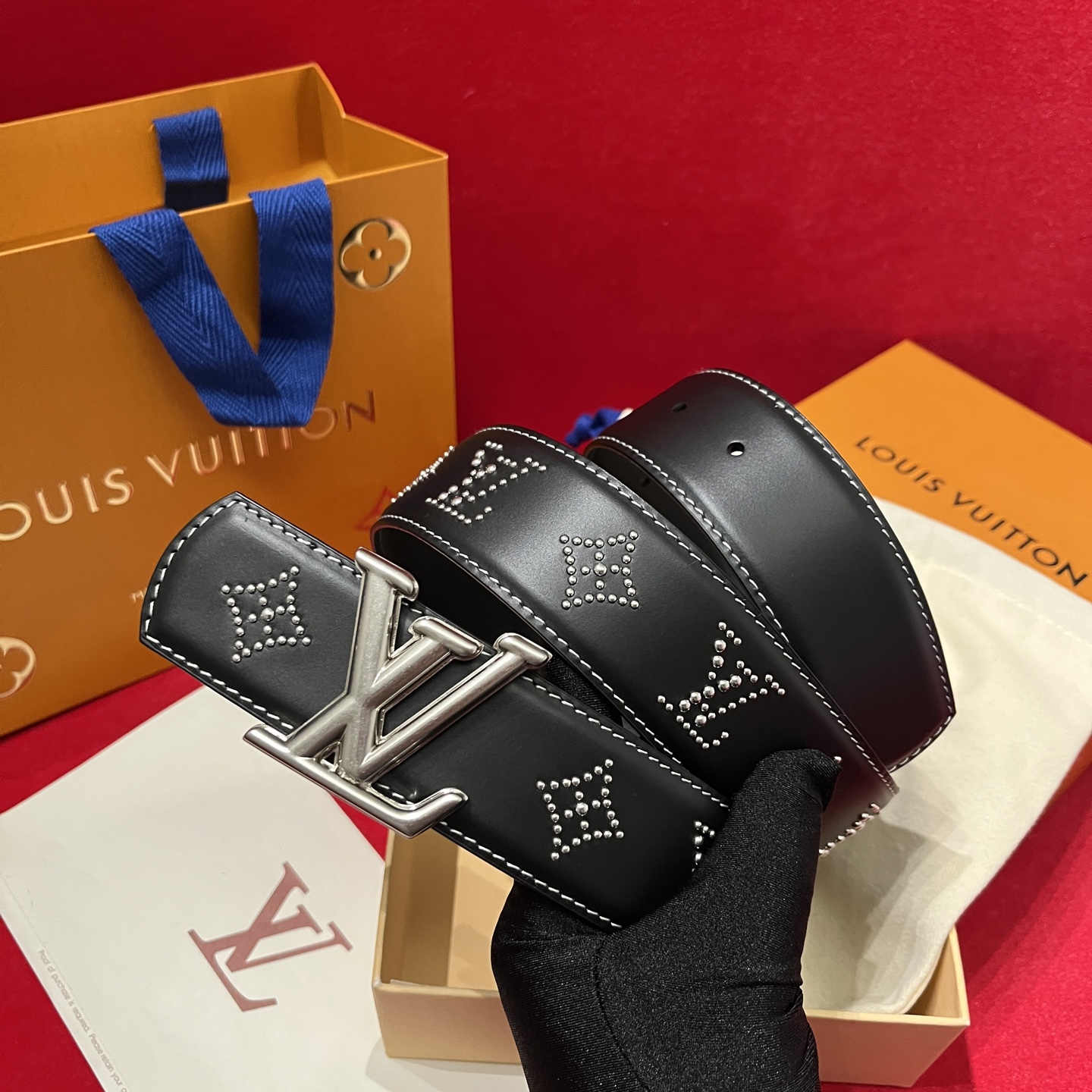 Louis Vuitt*n Men Belt-4CM