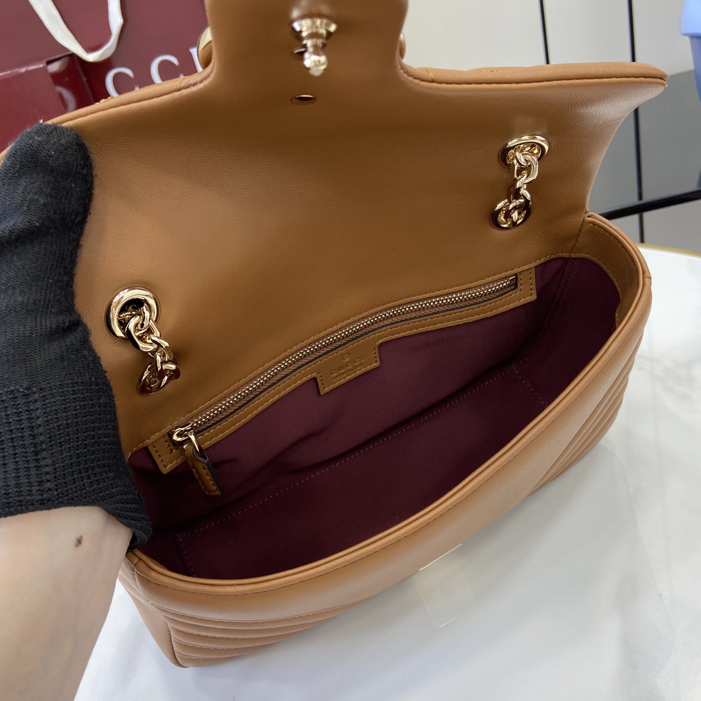 Gucci  Monogram Bag (26*15*7CM)