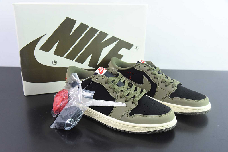 Travis Scott x Air Jordan 1 Low OG “Black Olive”7.0 DM7866-002