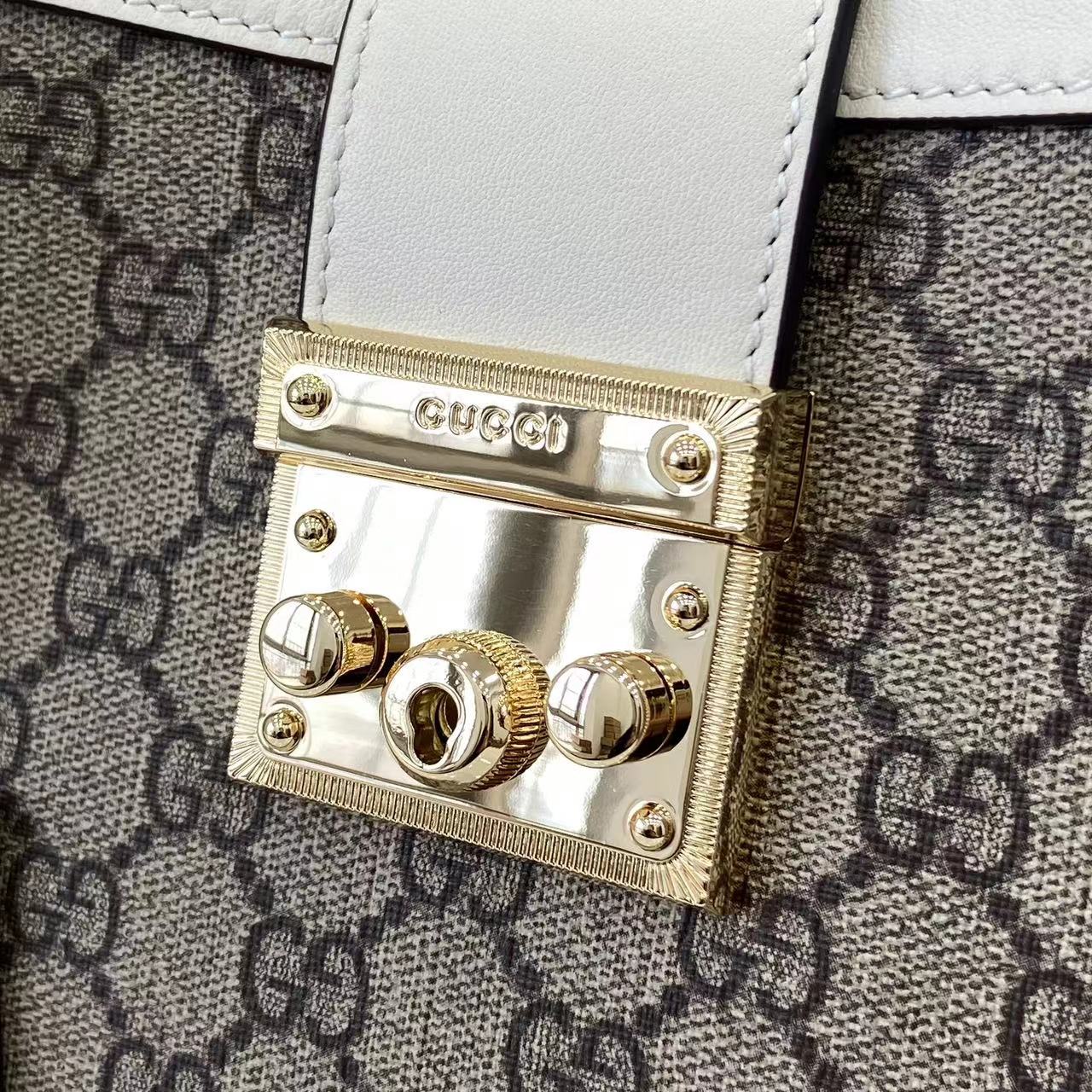 Gucc* Padlock Shoulder Bag(25.5*17.5*10CM)