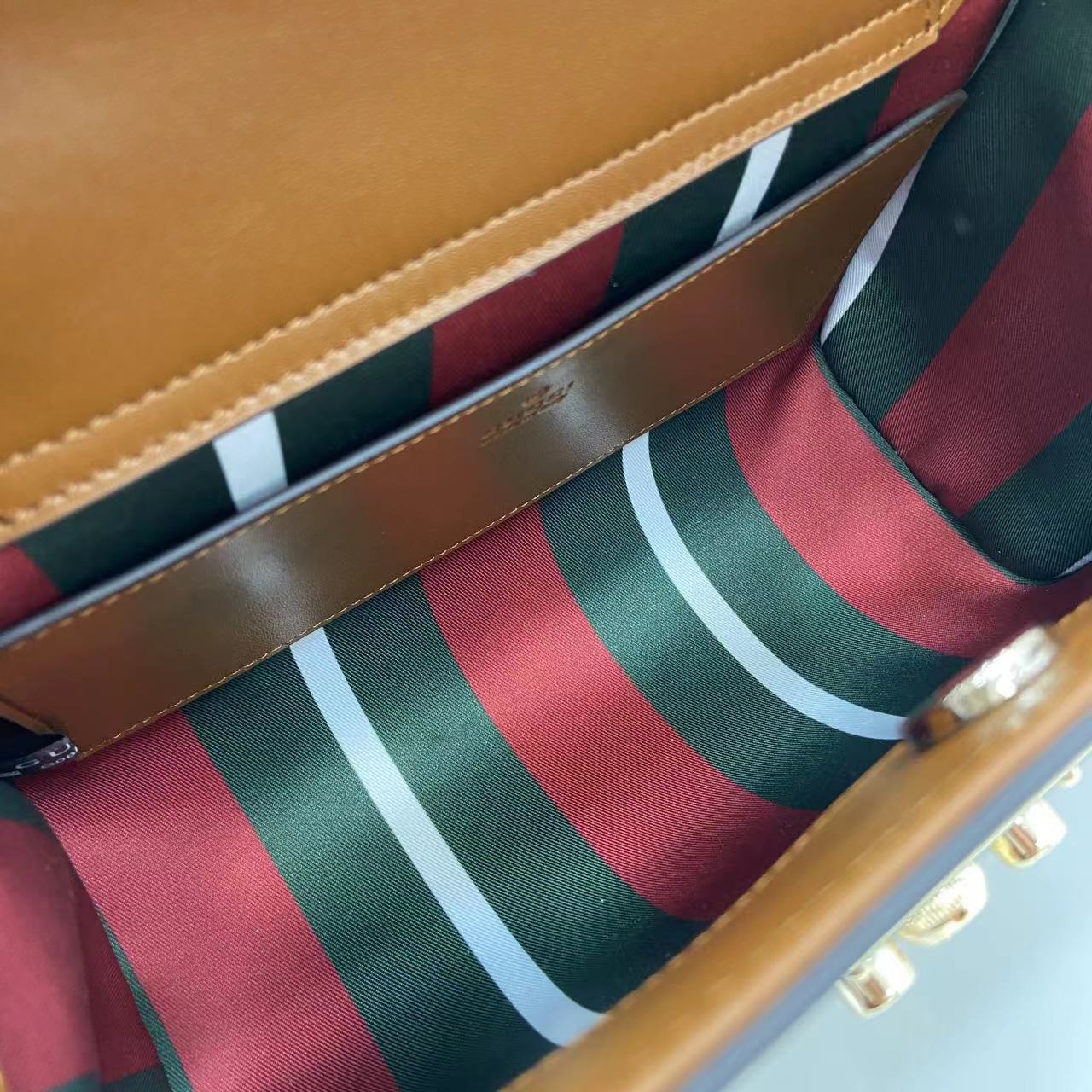 Gucc* Padlock Shoulder Bag(25.5*17.5*10CM)