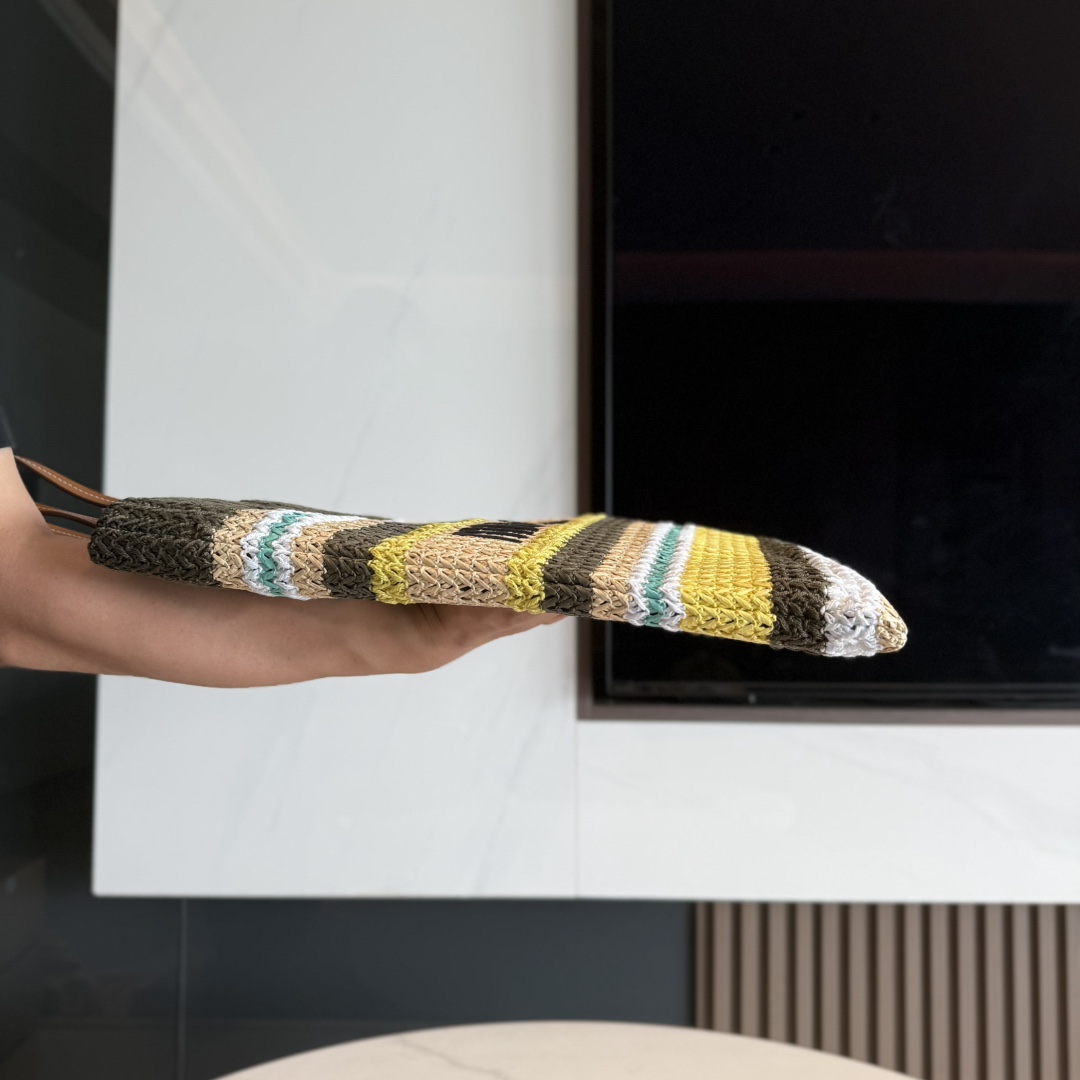 MiuMi* Raffia & Cotton Tote(40*34*16CM）