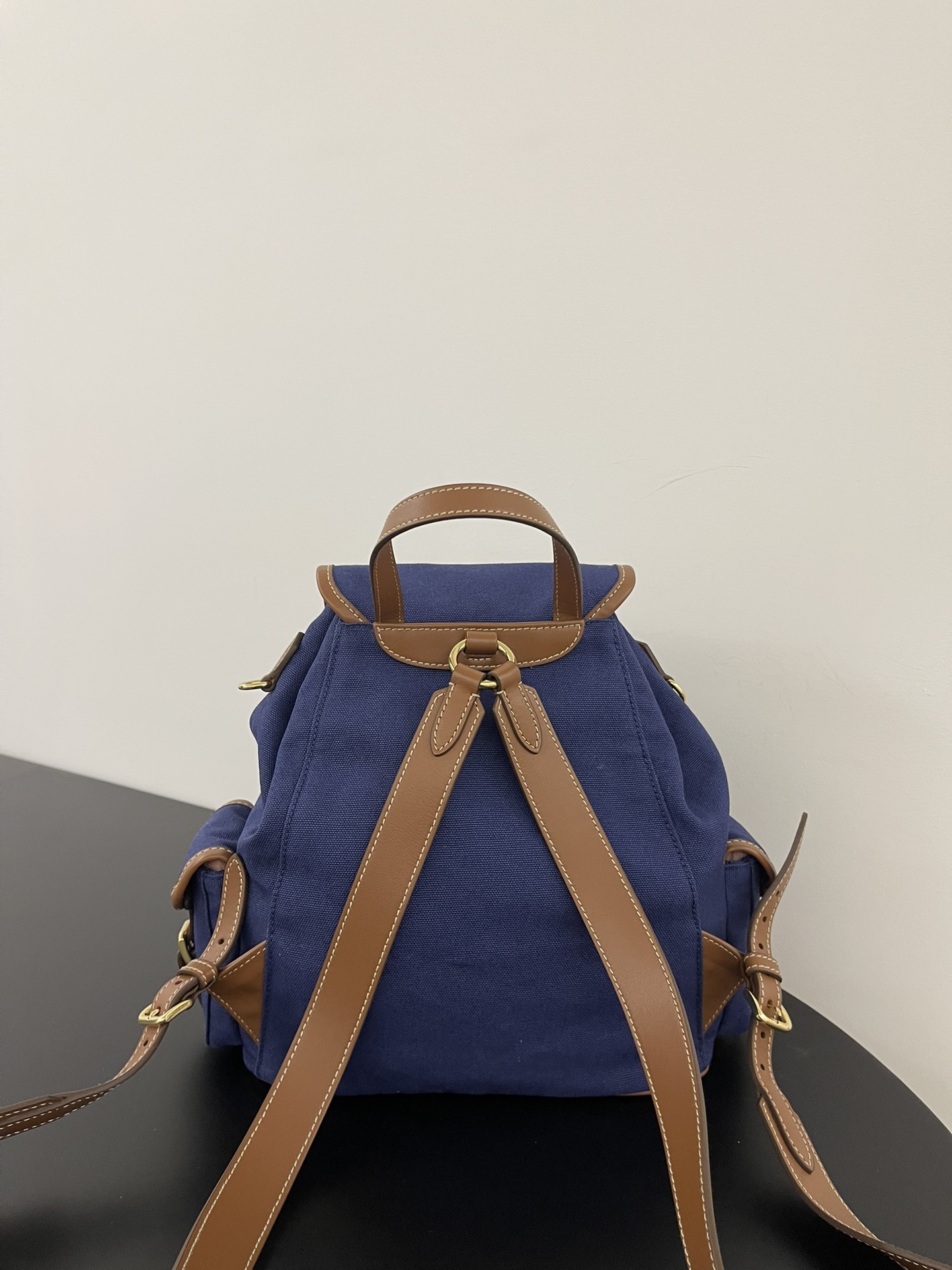 MiuMi* 25SS Canvas Backpack(29.5*25*12.5 CM）