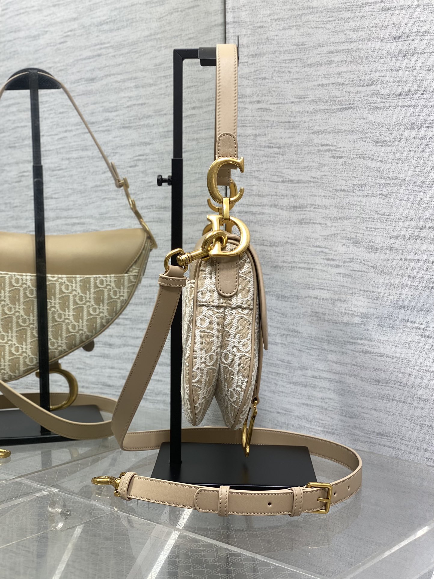 Dio* Saddle Bag - Natural Wash Collection(25.5×20×6.5CM)