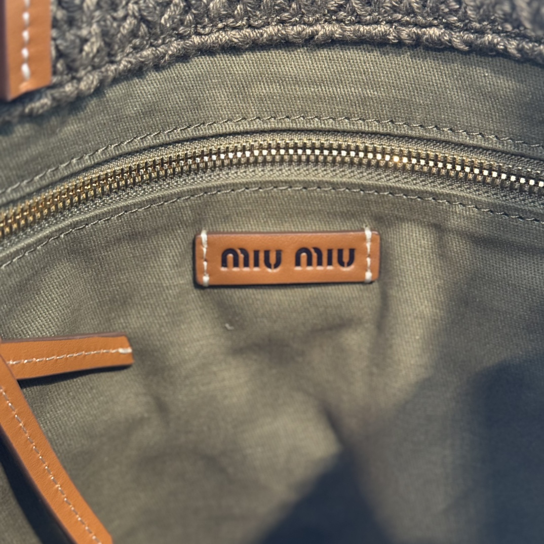 MiuMi* Raffia & Cotton Tote(40*34*16CM）