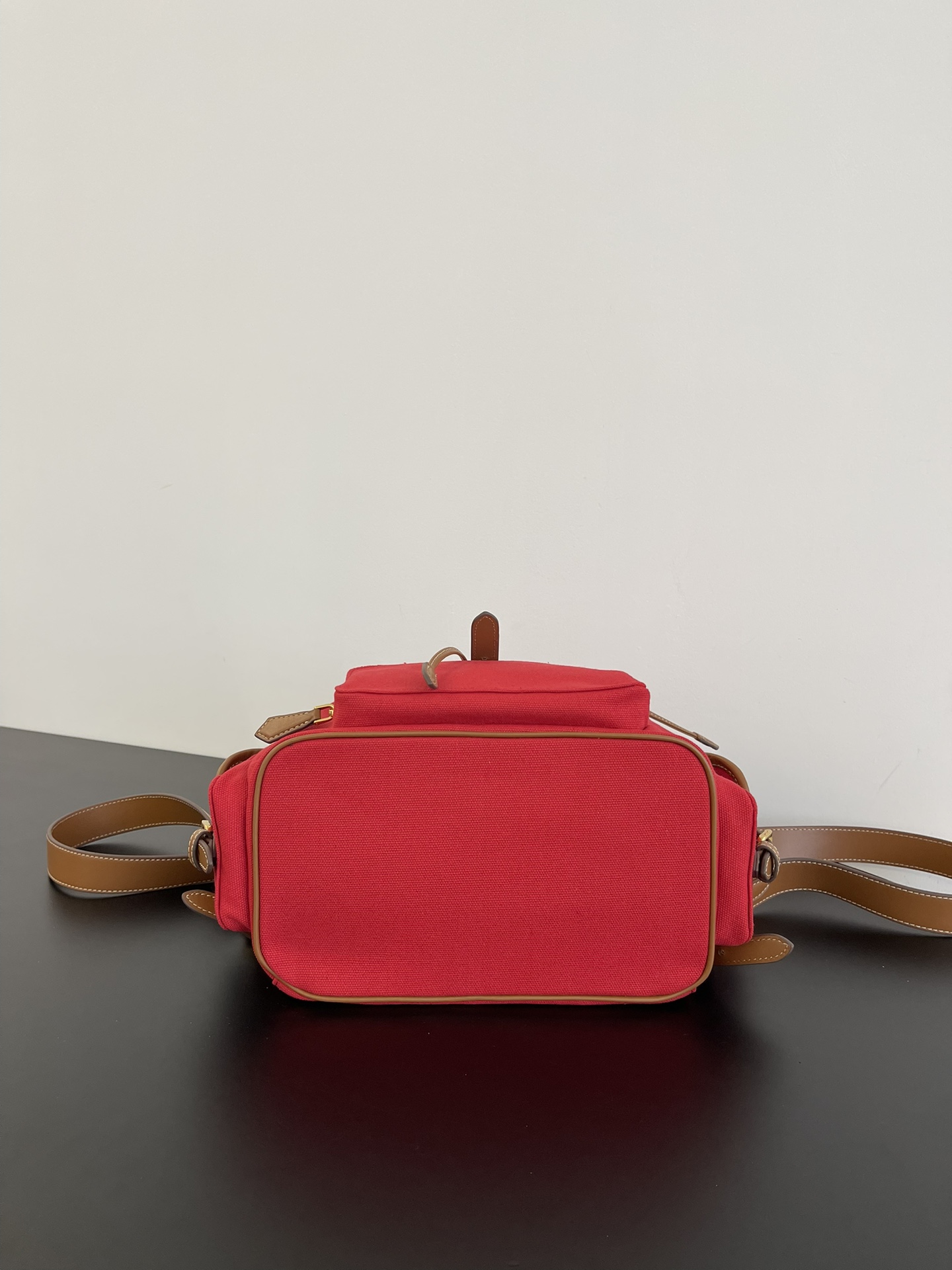 MiuMi* 25SS Canvas Backpack(29.5*25*12.5 CM）