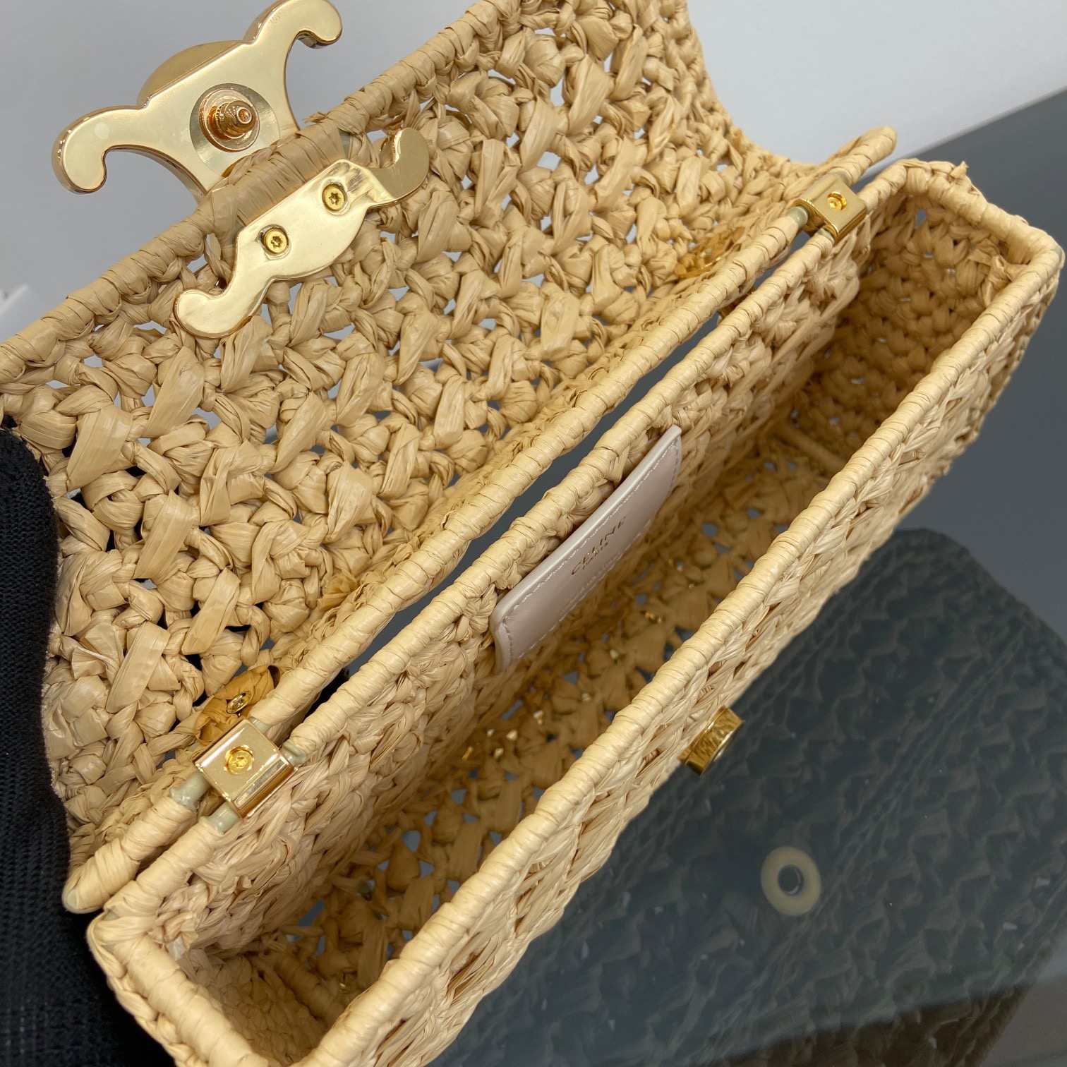 CelineTRIOMPHE Woven Chain Bag(20.5 X 10.5 X 4CM)