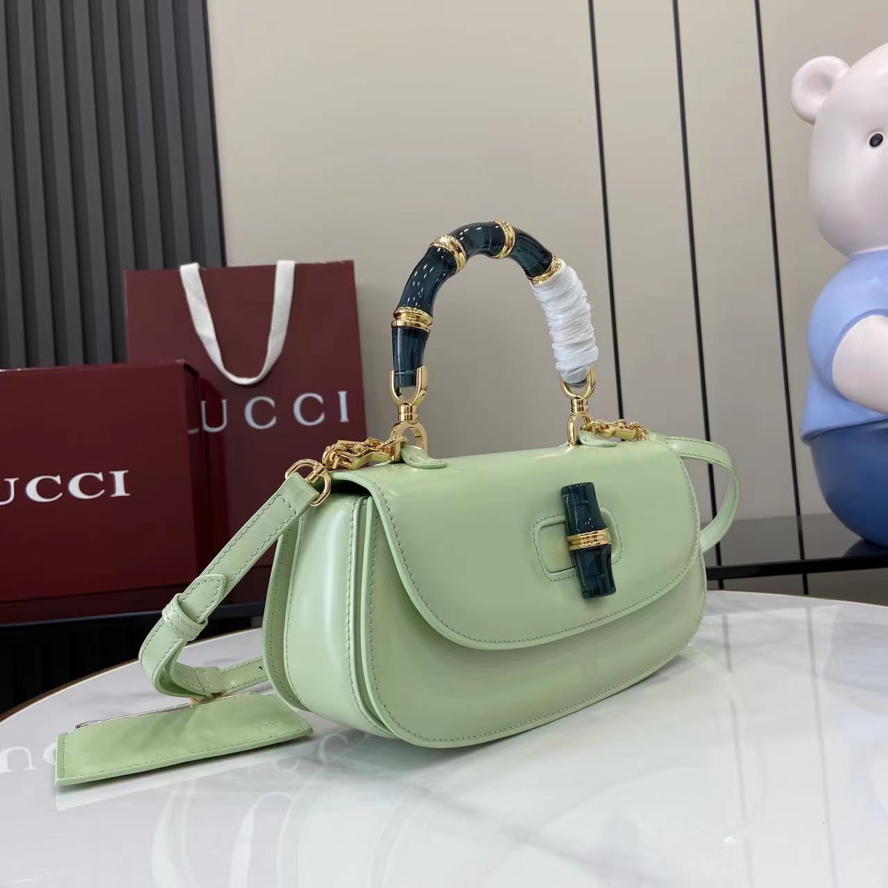 Gucc* Bamboo Diva Bag(26*5*13*8CM)