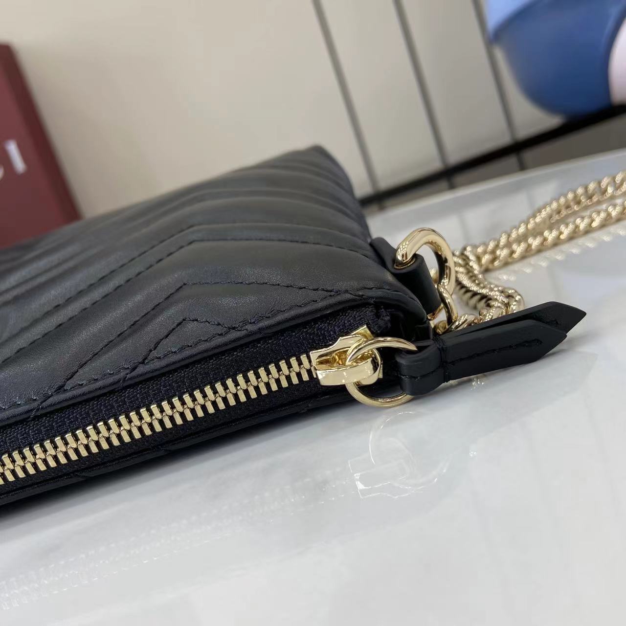 Gucc* GG Marmont Chain Wallet(21*15*3.5CM)