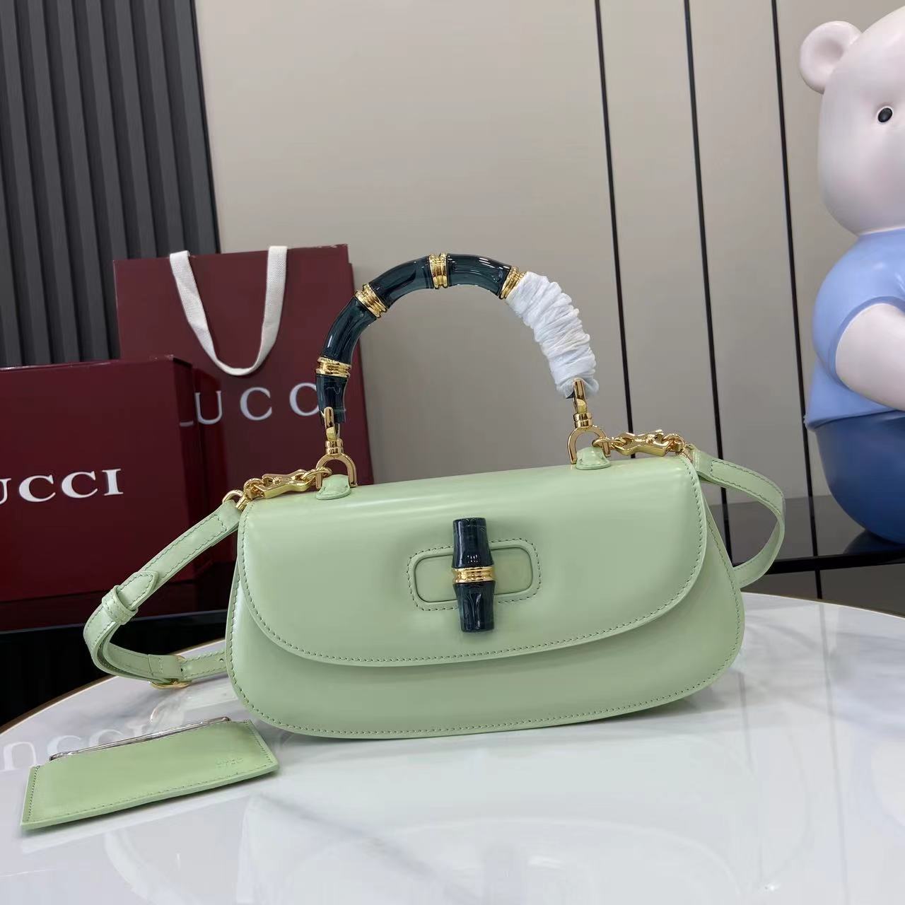 Gucc* Bamboo Diva Bag(26*5*13*8CM)