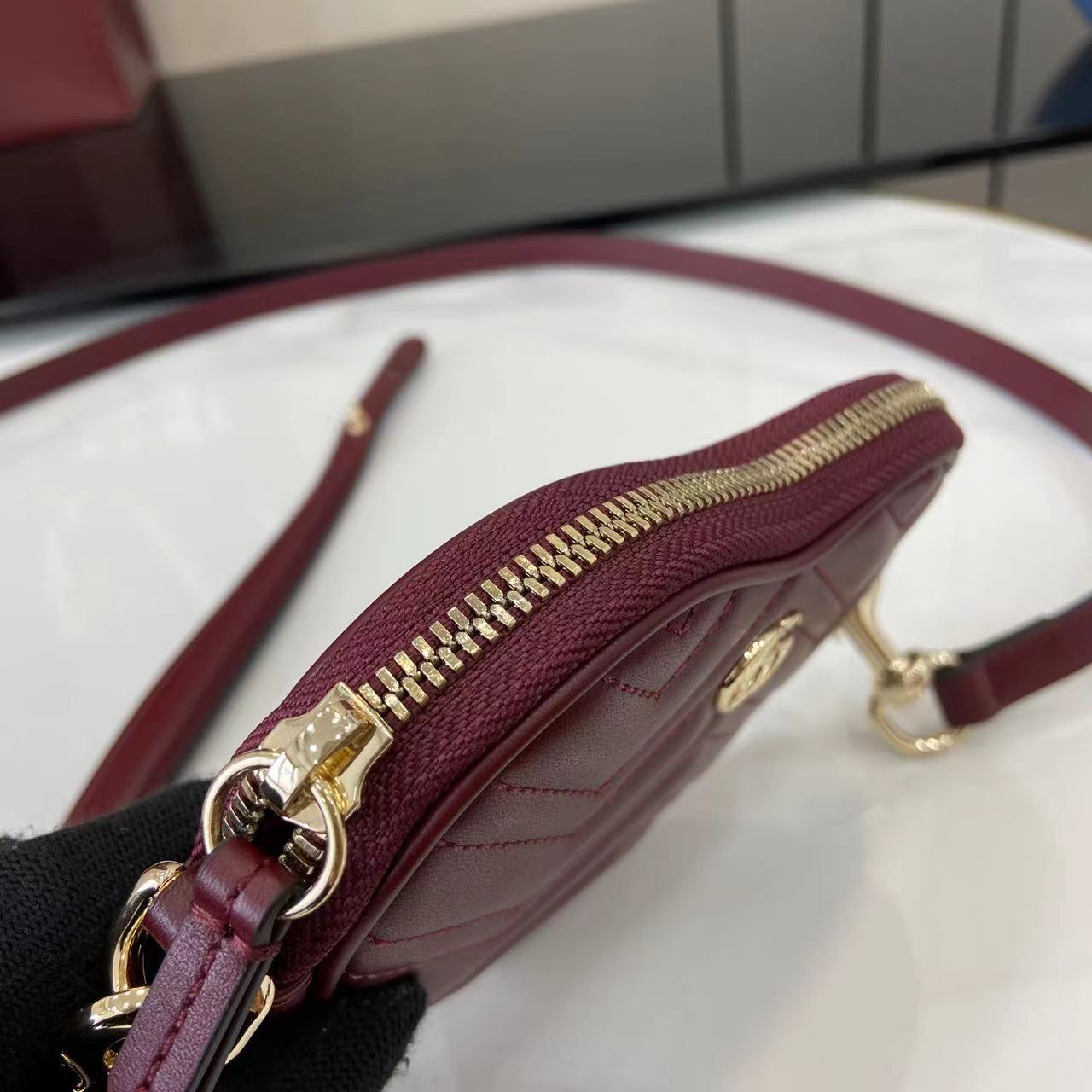 Gucc* GG Marmont Mini Bag(13.5*11.5*2.5CM)
