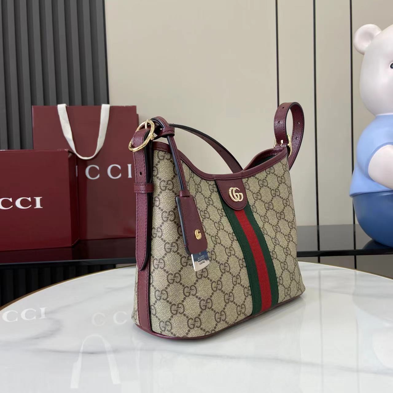 Gucc* Ophidia Bag(23*21*12CM)