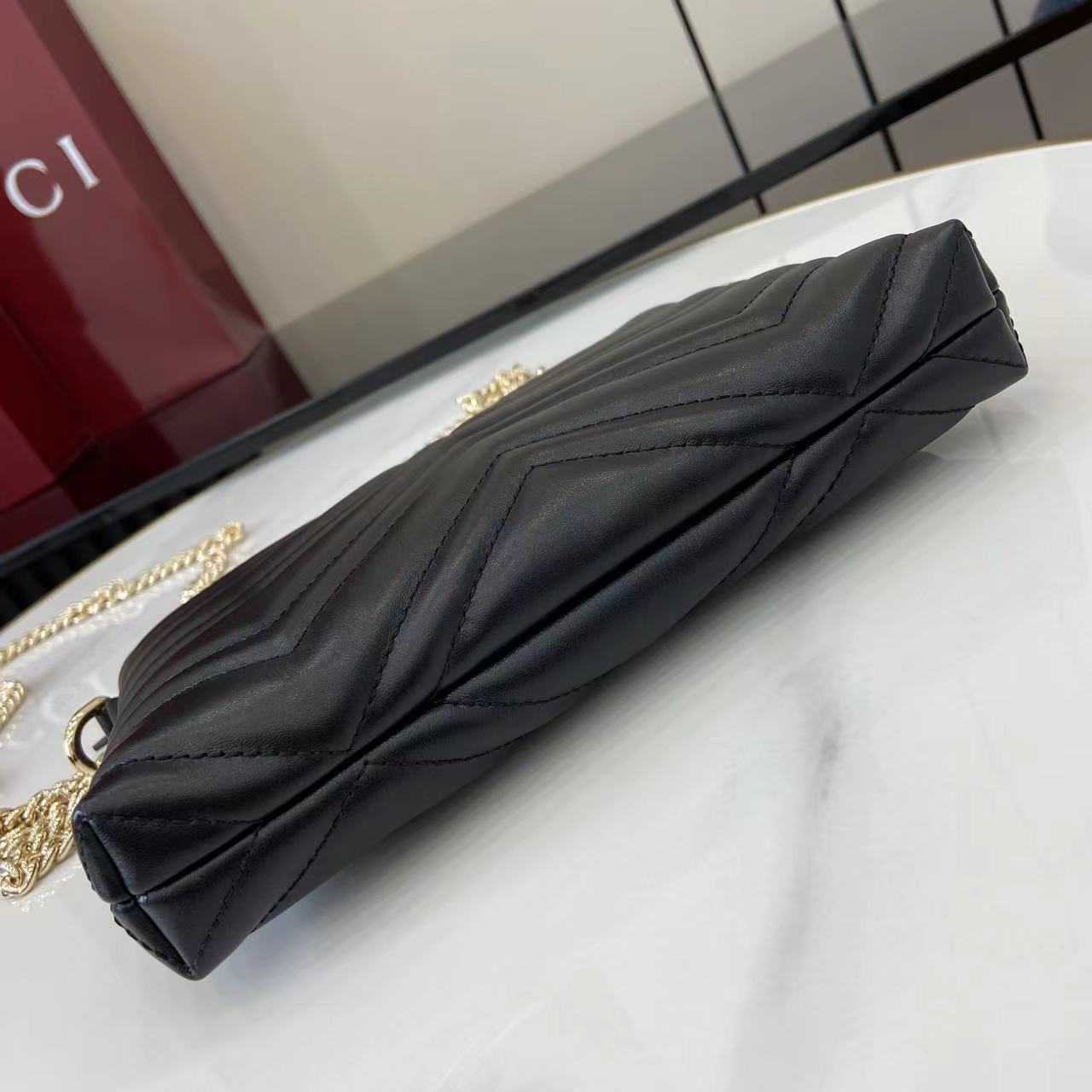 Gucc* GG Marmont Chain Wallet(21*15*3.5CM)