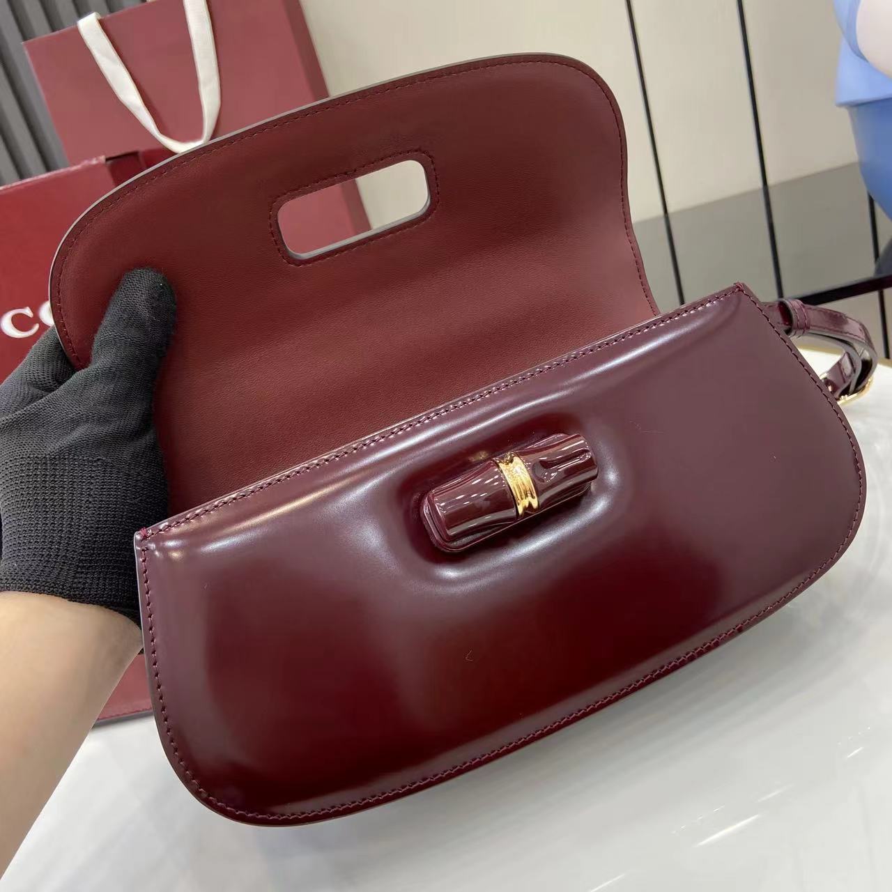 Gucc* Bamboo Diva Bag(26*5*13*8CM)