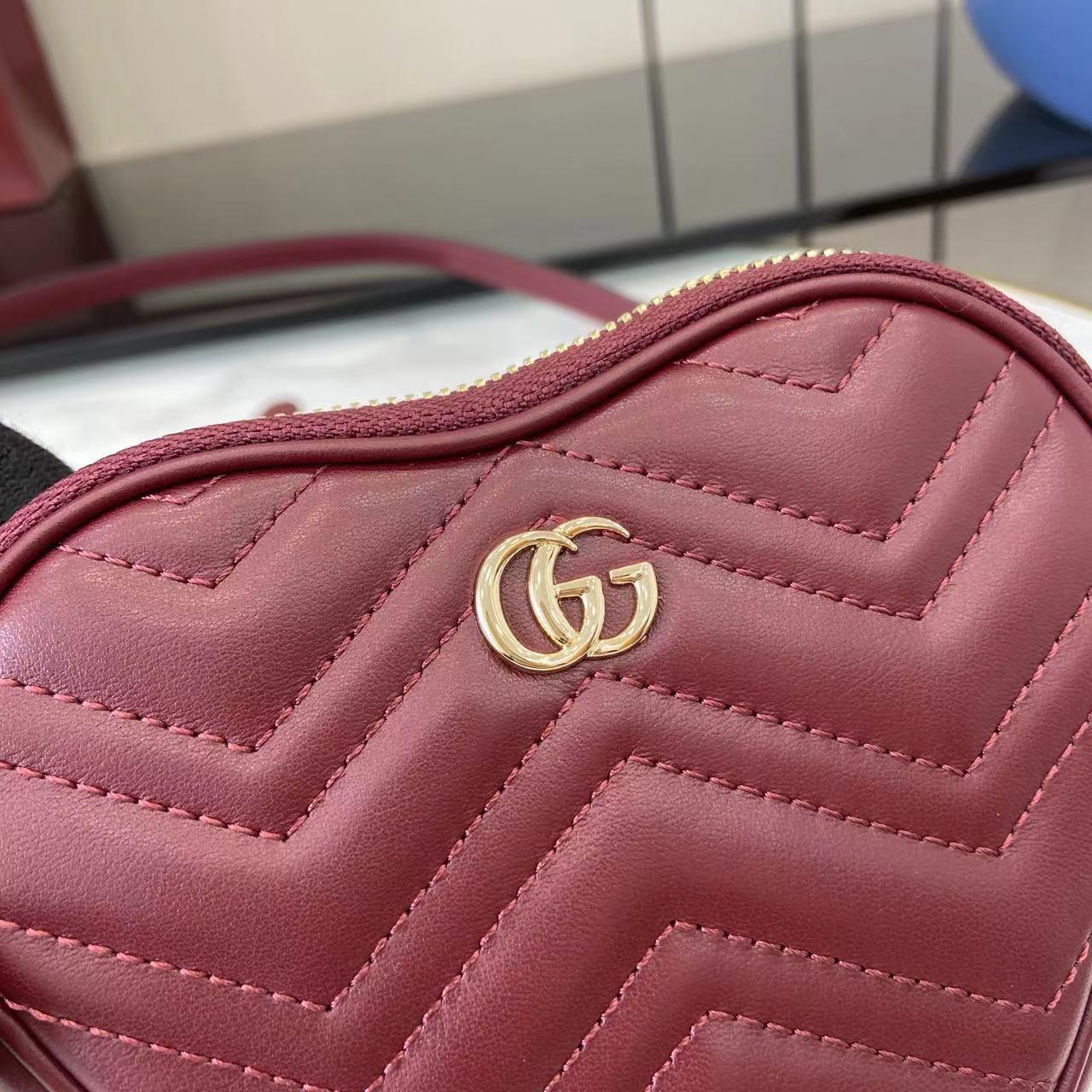 Gucc* GG Marmont Mini Bag(13.5*11.5*2.5CM)
