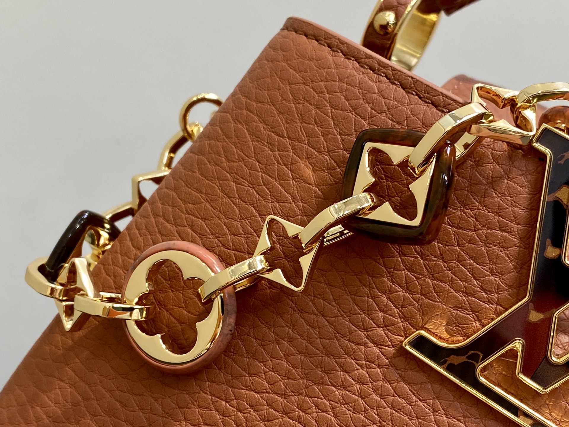 Lo*uis Vuitton Capucines Bag(21 x 8 x 14CM)