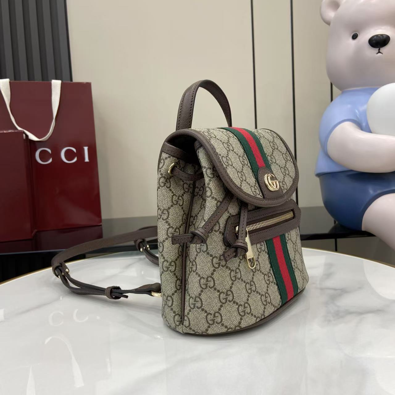 Gucc* Ophidia Backpack(19.5*20*12.5CM)