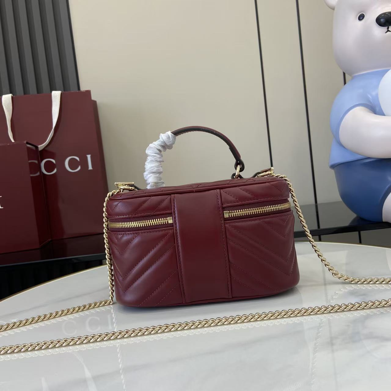 Gucc* GG Marmont Bag(19*11.5*9CM)