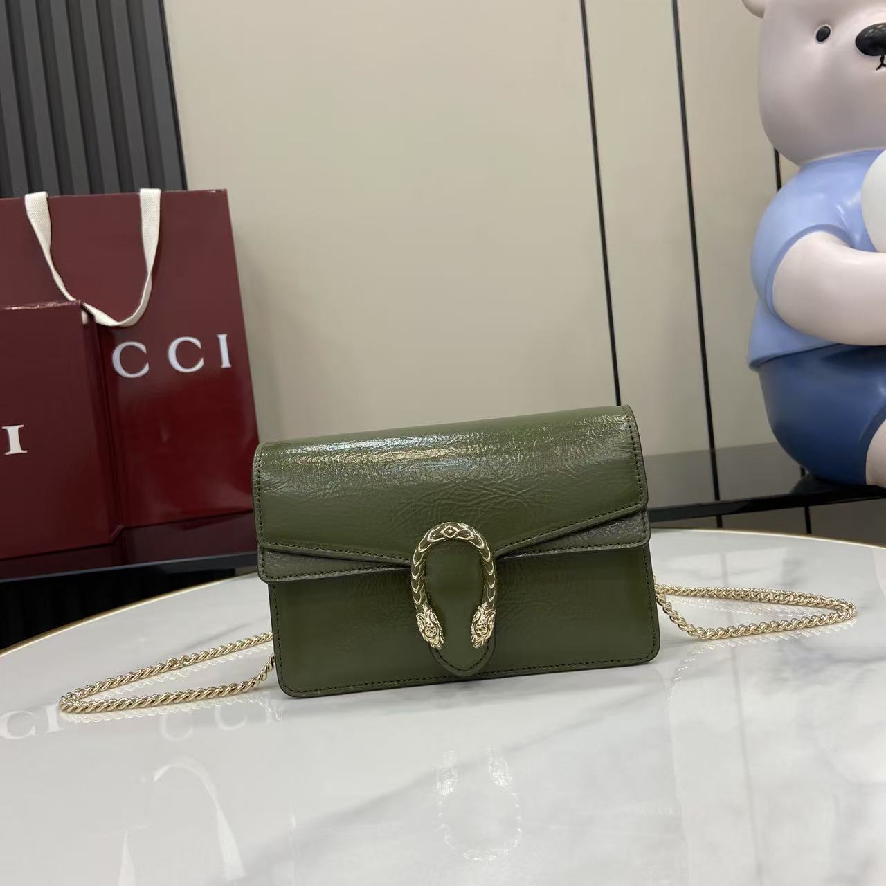 Gucc* Dionysus Bag (17.5*11*6.5CM)