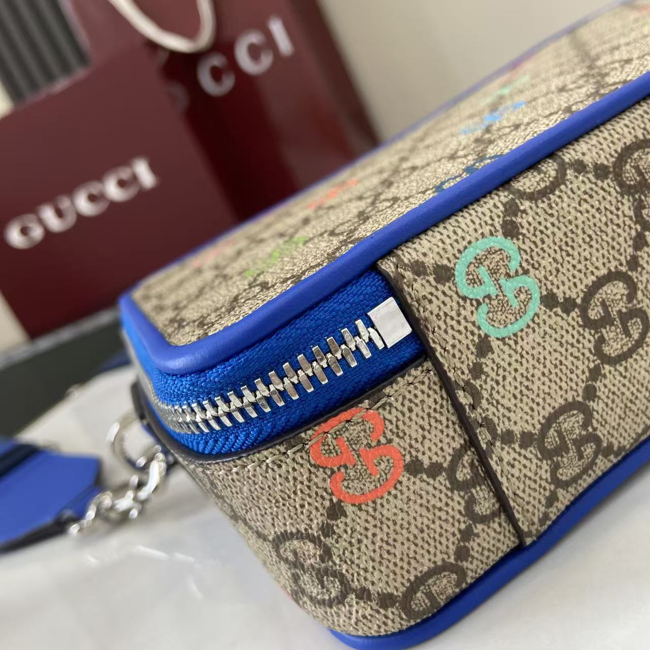 Gucc*Shoulder Bag(14*22.5*7.5CM)