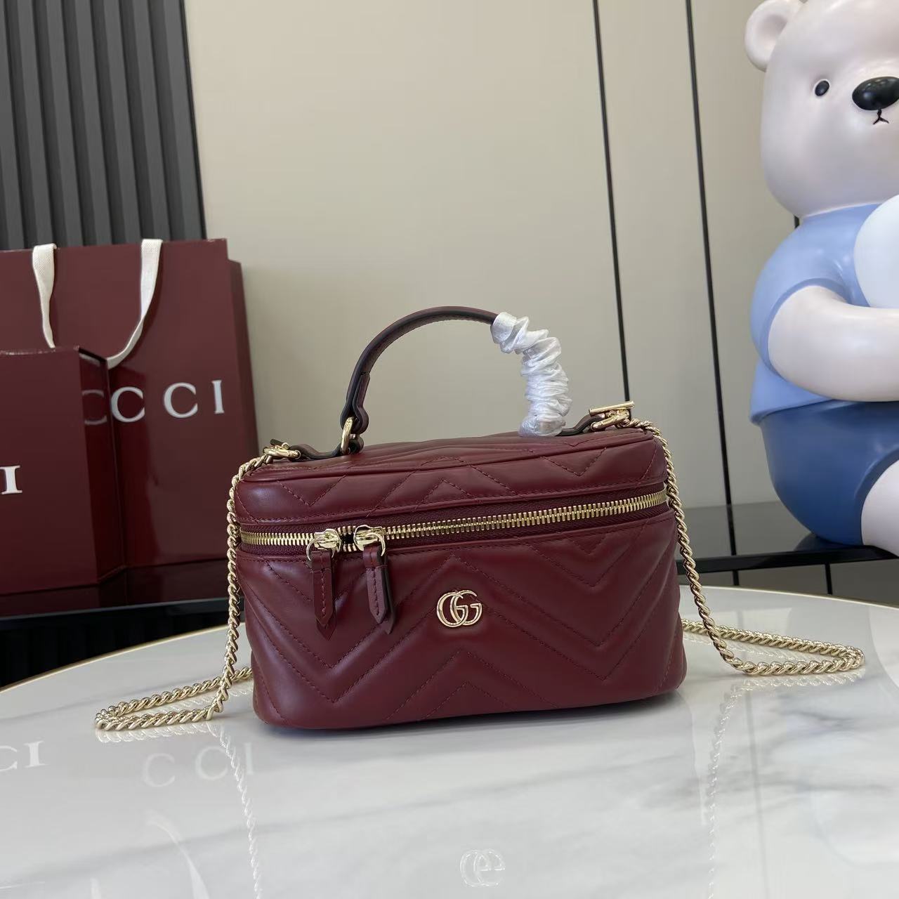 Gucc* GG Marmont Bag(19*11.5*9CM)