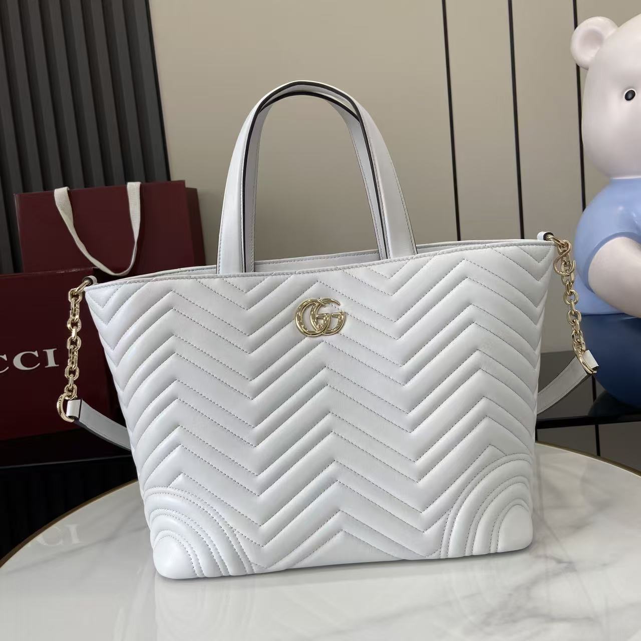 Gucc* GG Marmont Tote Bag(28*39*24CM)