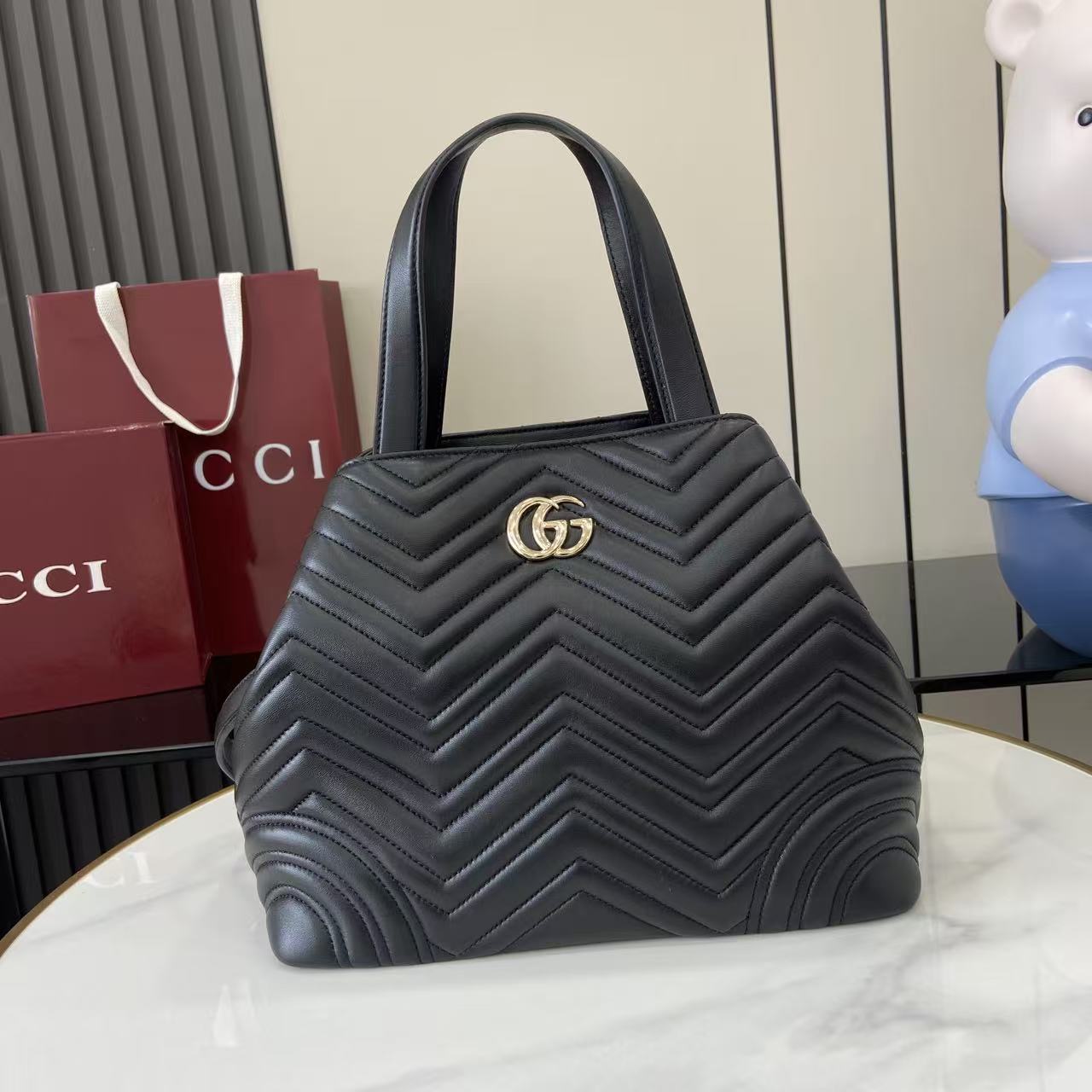 Gucc* GG Marmont Tote Bag(28*39*24CM)
