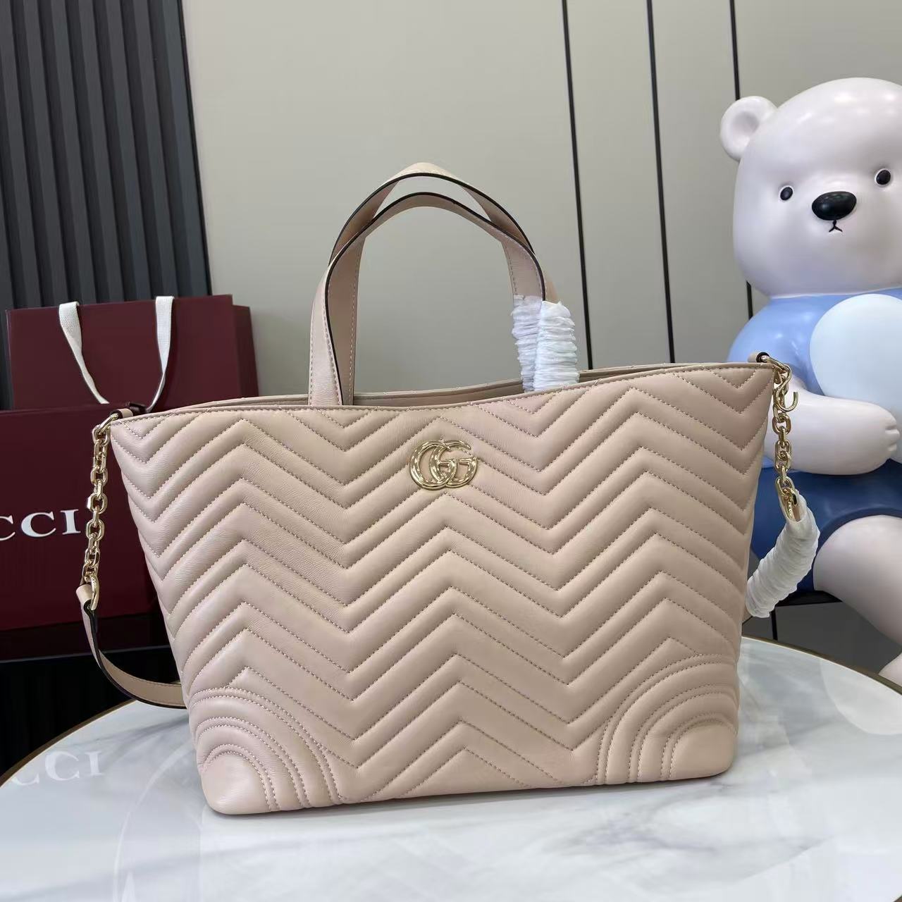Gucc* GG Marmont Tote Bag(28*39*24CM)