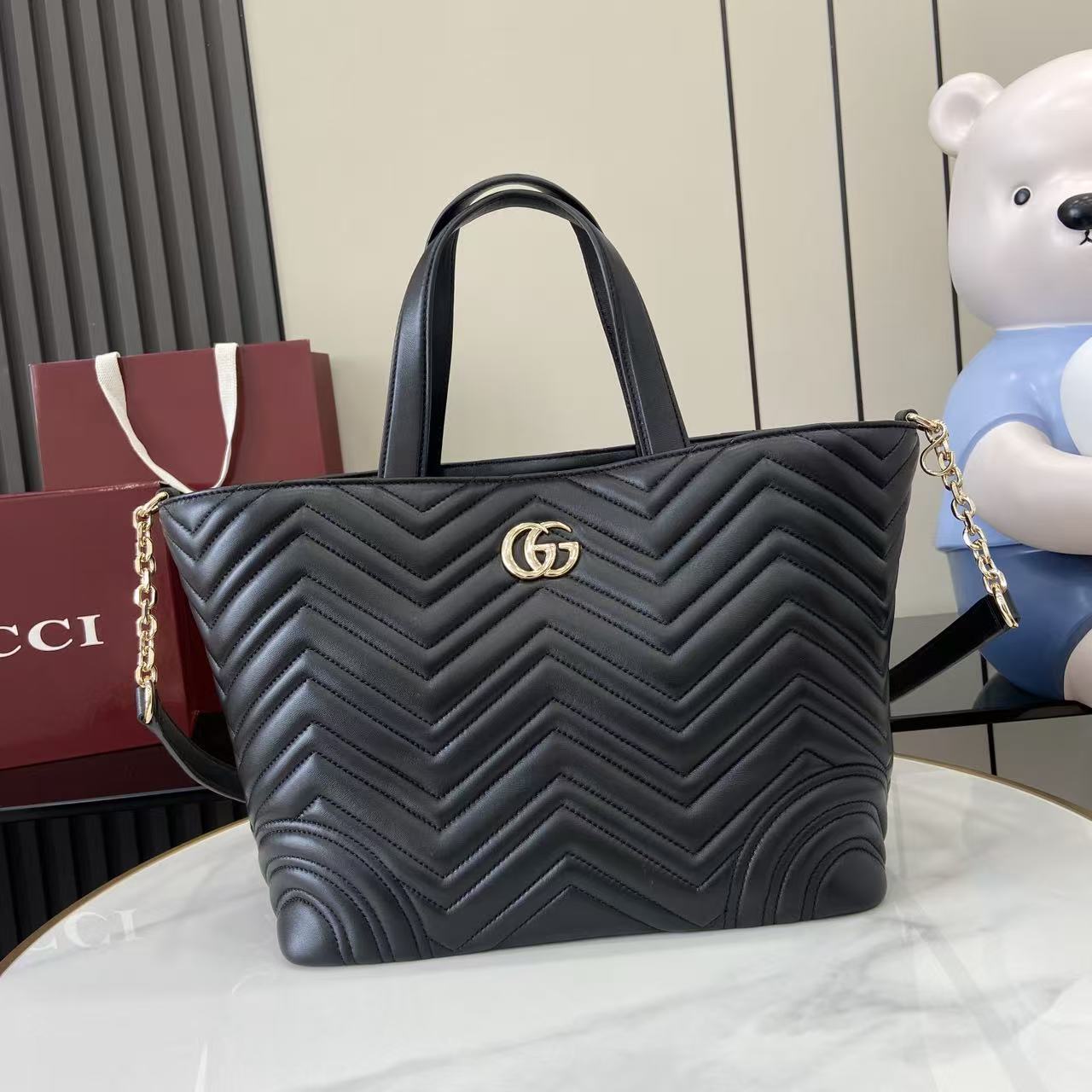 Gucc* GG Marmont Tote Bag(28*39*24CM)